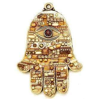 Michal Golan Topaz and Mother of Pearl Wall Hamsa、mySite、topwebapps