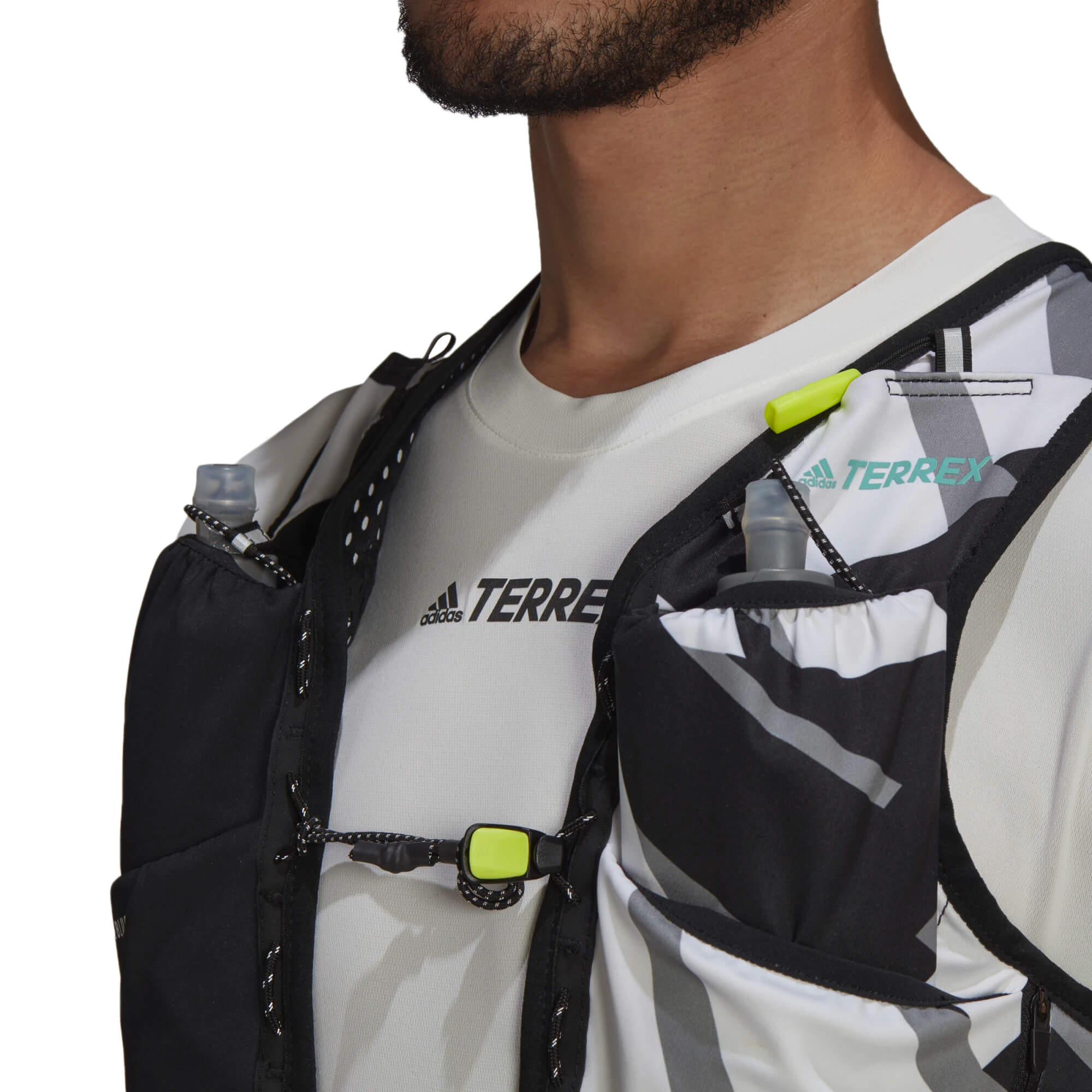 adidas Terrex Primeblue Graphic Trail Running Vest Black/Acid Yellow、mySite、noshort