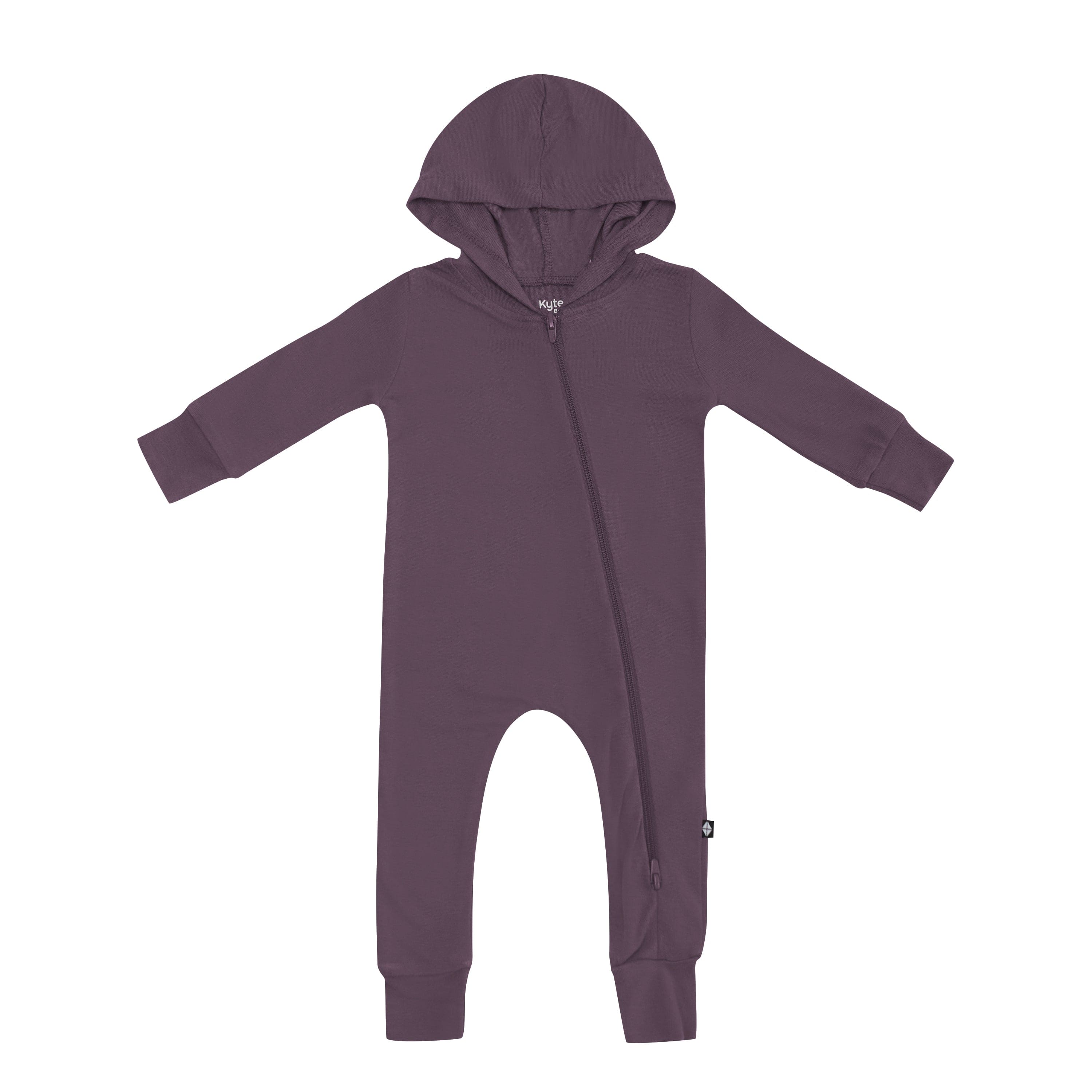  Bamboo Jersey Hooded Zippered Romper in Currant、mySite、layawaytickets