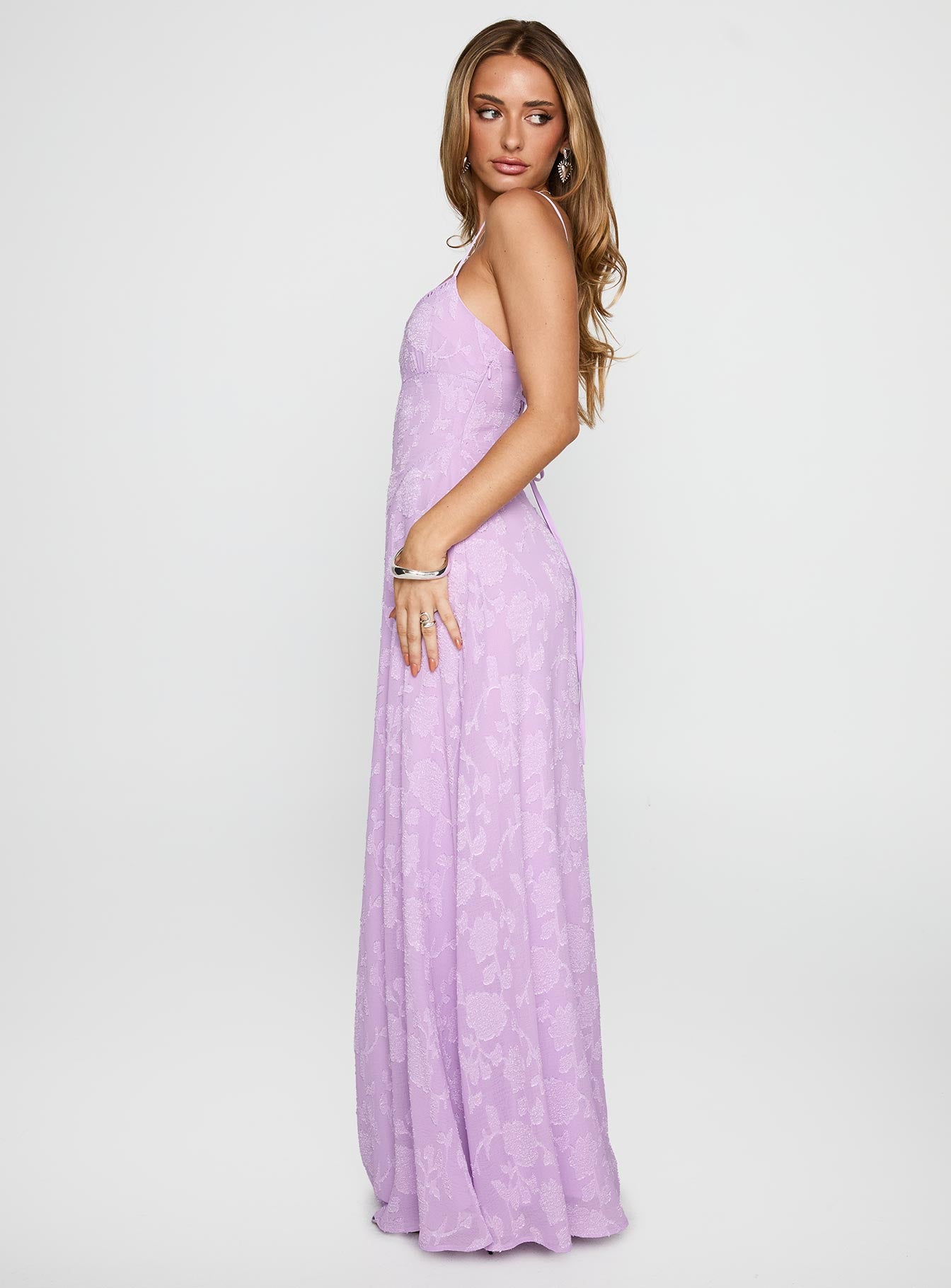South Of France Maxi Dress Lilac、mySite、solidvoid