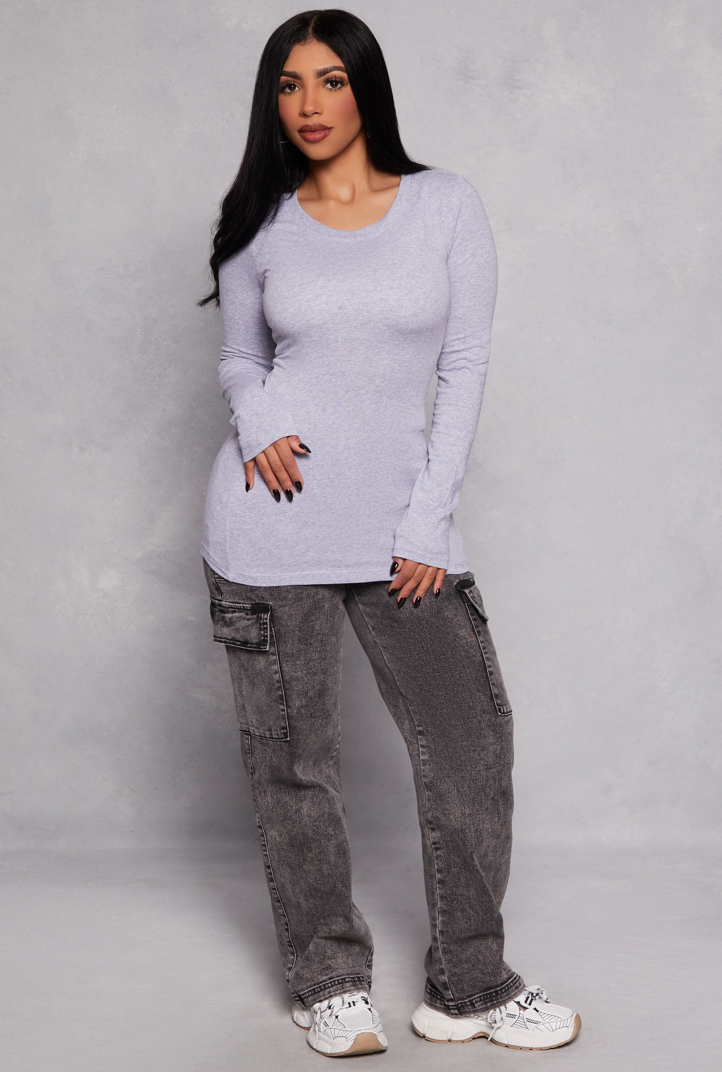 Long Sleeve Crew Neck Top、mySite、camillekostekn