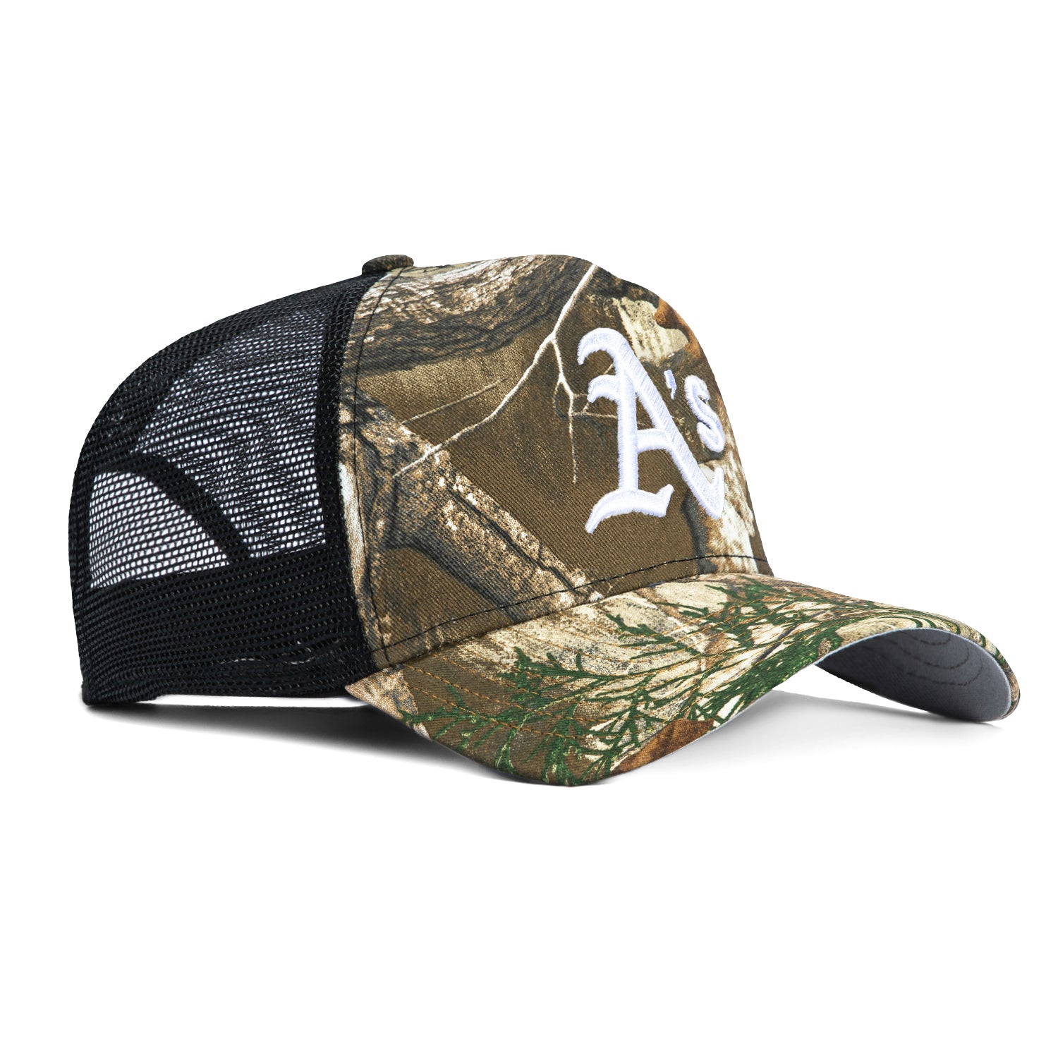 New Era 9Forty A-Frame Oakland Athletics Snapback Trucker Hat - Realtree, Black、mySite、vikingsvslions