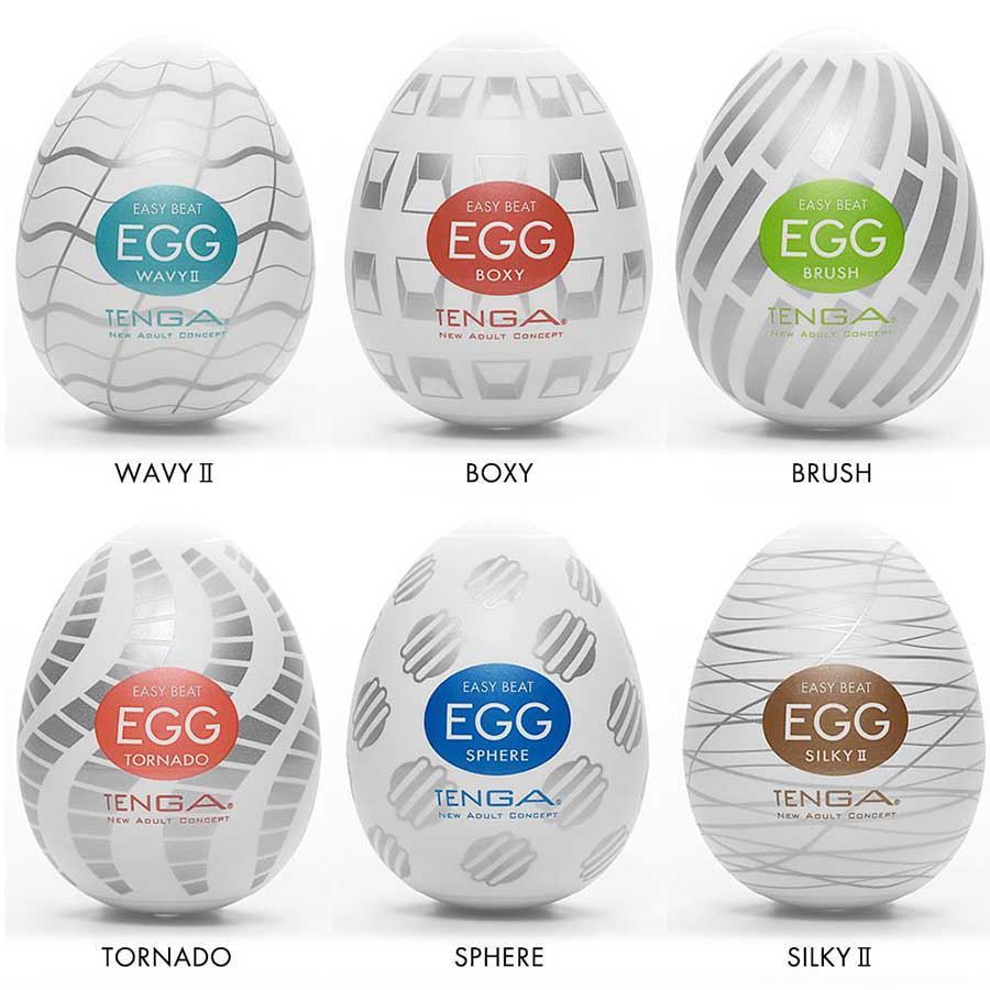 Tenga New Standard Easy Beat Egg 6 Pack Masturbator Set | Disposable Stroker Sleeves、mySite、bottomscart