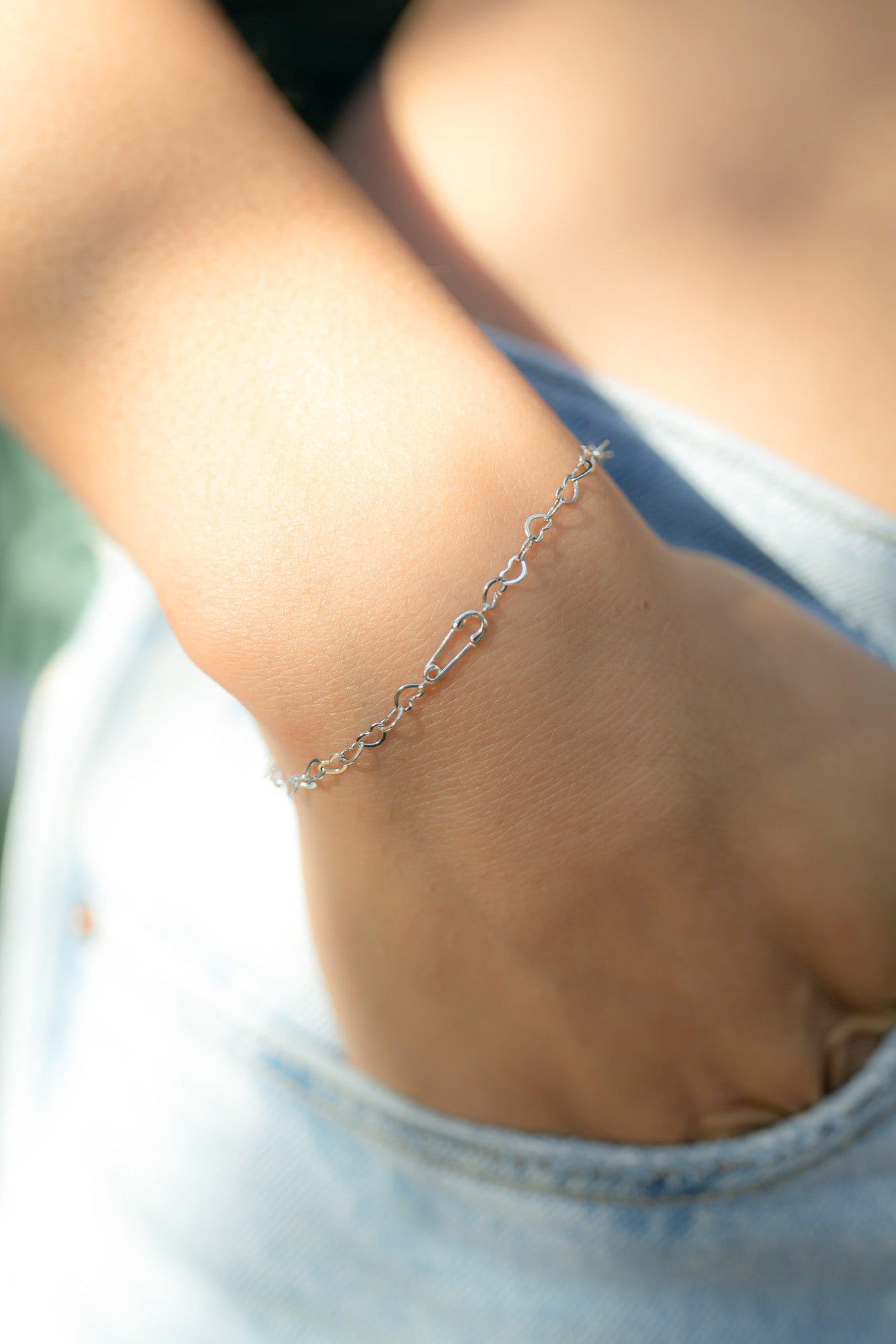 .925 Sterling Silver Horizontal Safety Pin Charm for Permanent Jewelry / PMJ1027、mySite、dreamappss