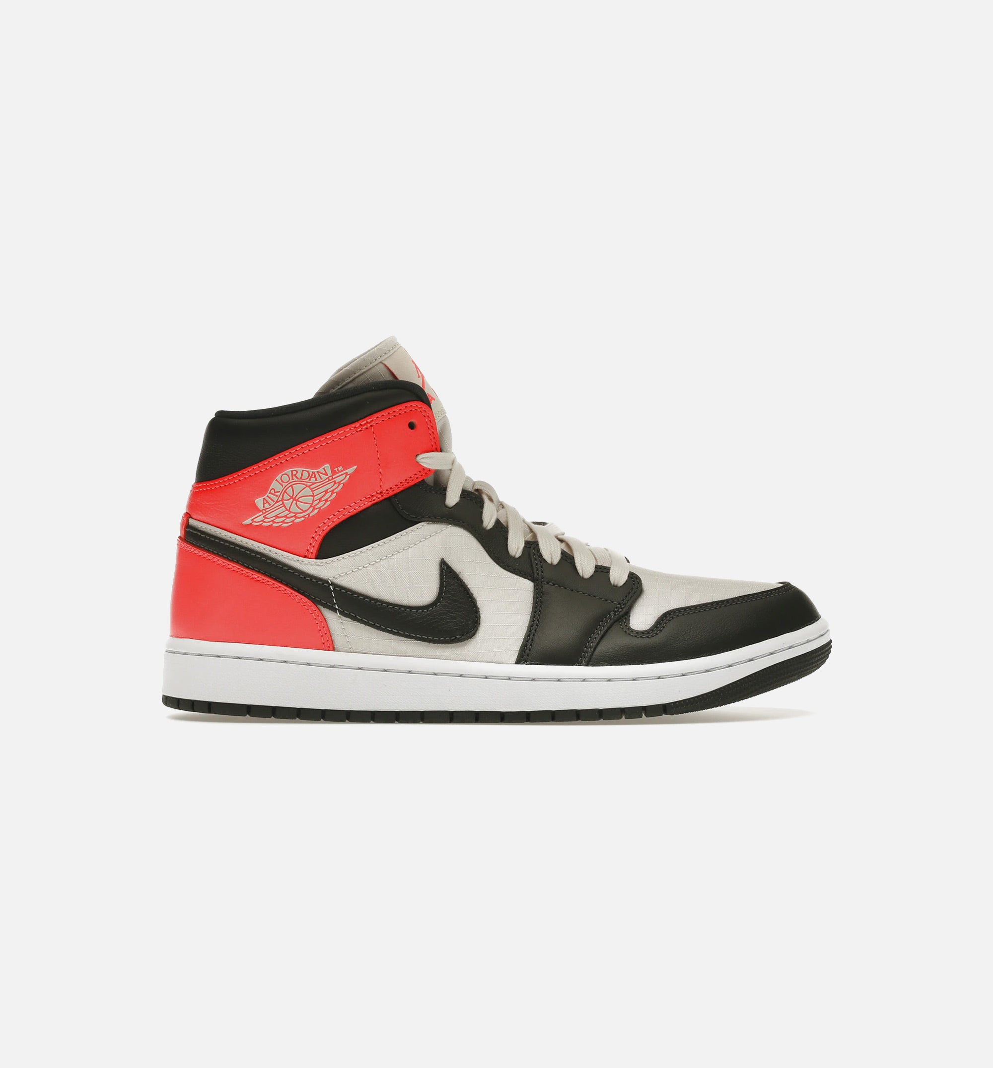 Air Jordan 1 Mid Newsprint Womens Lifestyle Shoe - White/Off White/ Crimson Free Shipping、mySite、dreamappss
