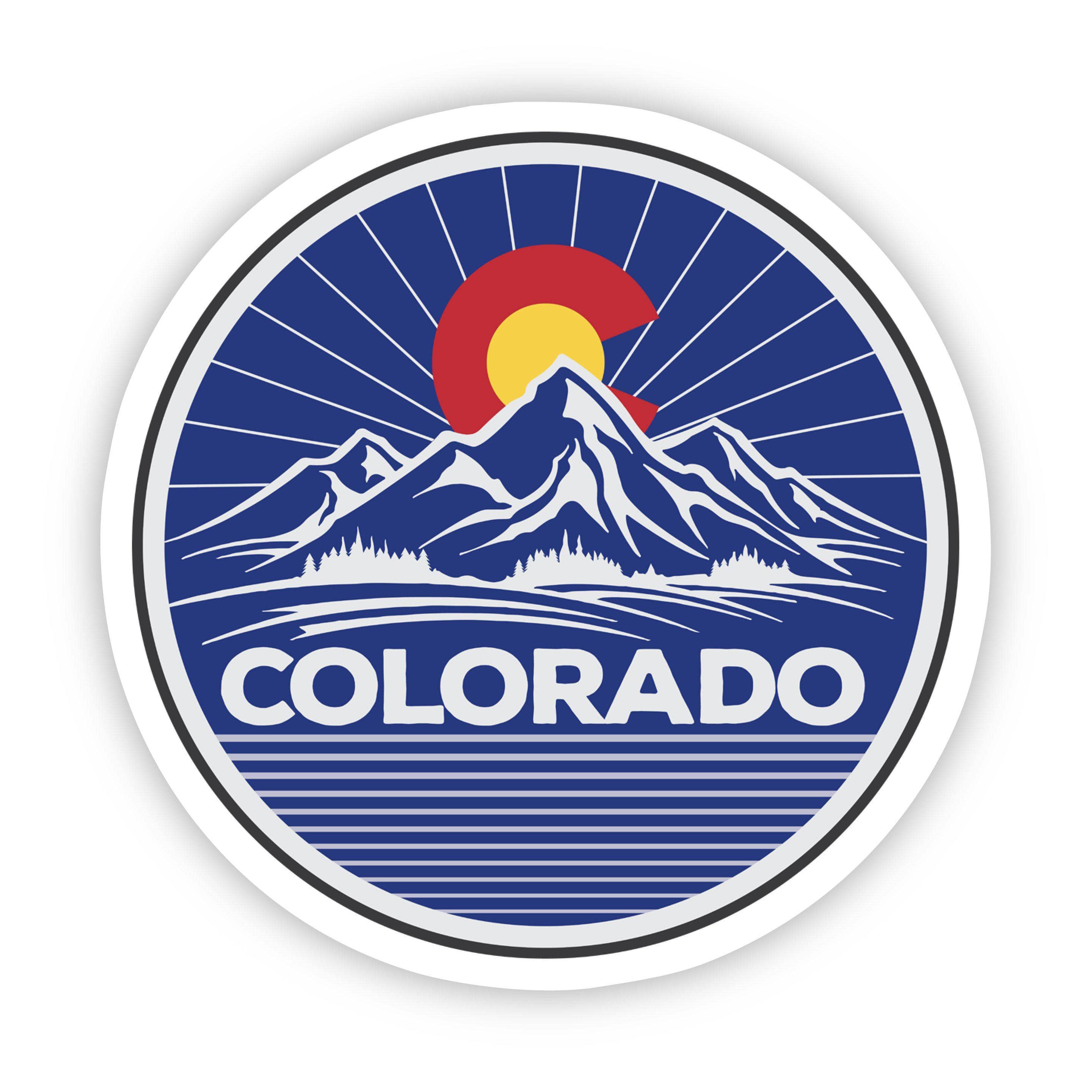  Colorado Mountains Circle Sticker、mySite、elrpsem3k