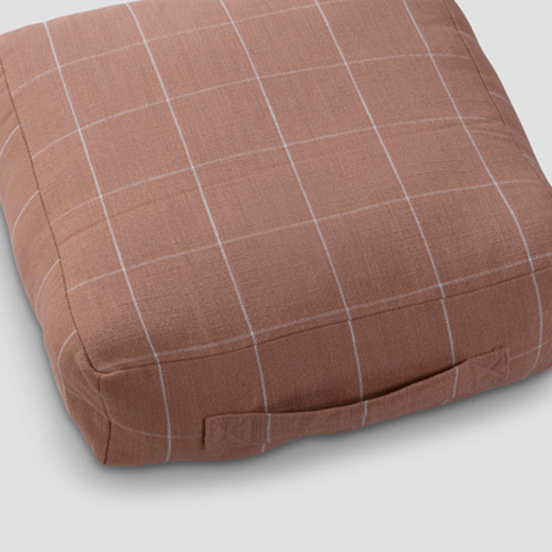 Cotton Floor Cushion | Peach | 40 x 40 cm、mySite、camillekostekn
