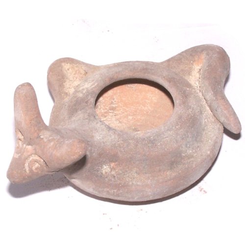 Antique animal wick Clay Oil Lamp - ancient model、mySite、topwebapps