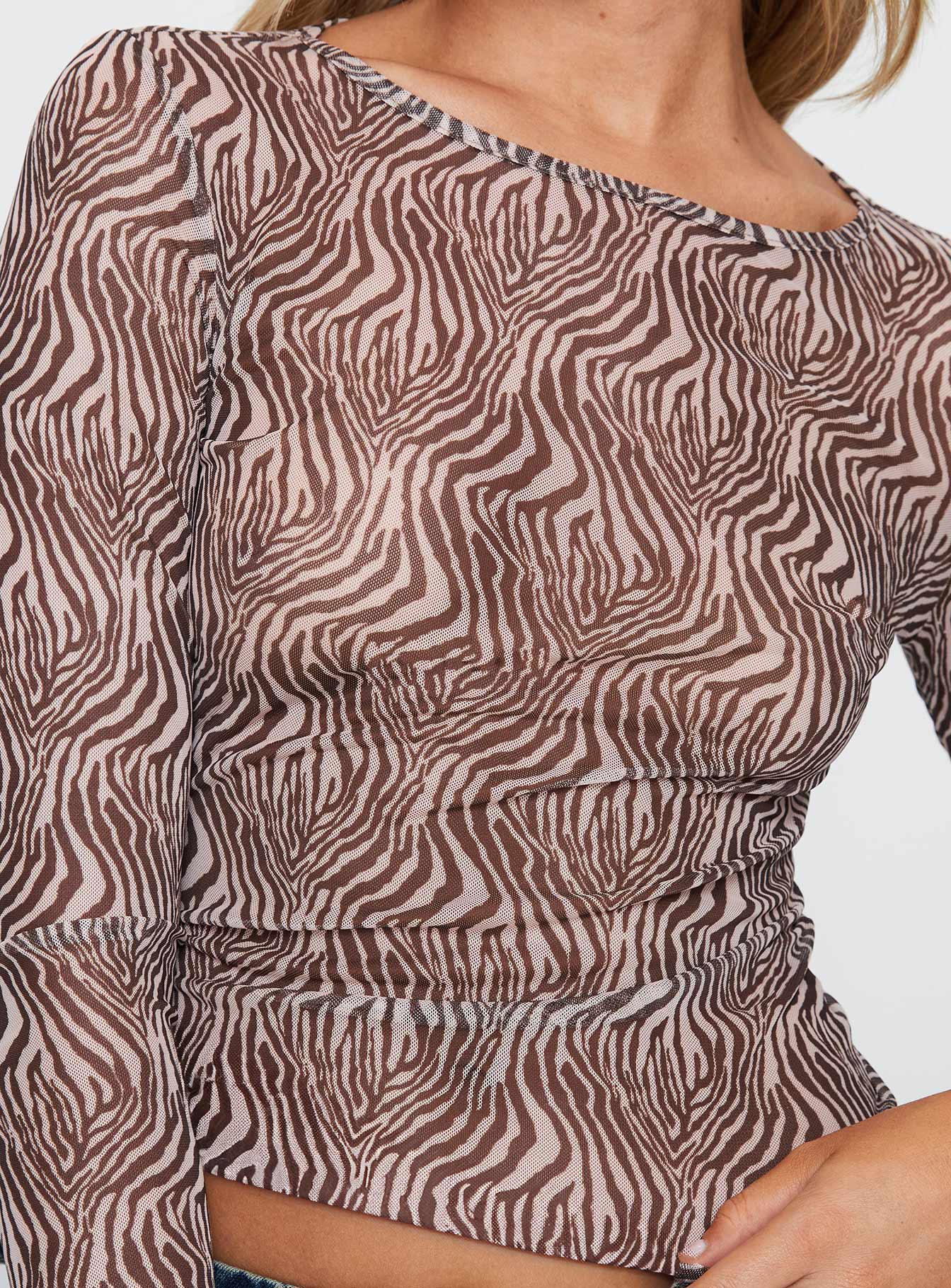 Believe Me Long Sleeve Top Zebra、mySite、solidvoid