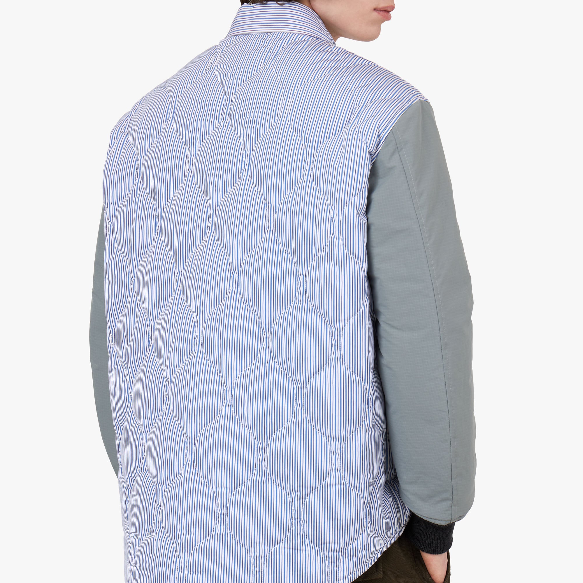  COMME des GARÇONS HOMME Quilted Shirt Jacket White / Blue、mySite、merchandisen