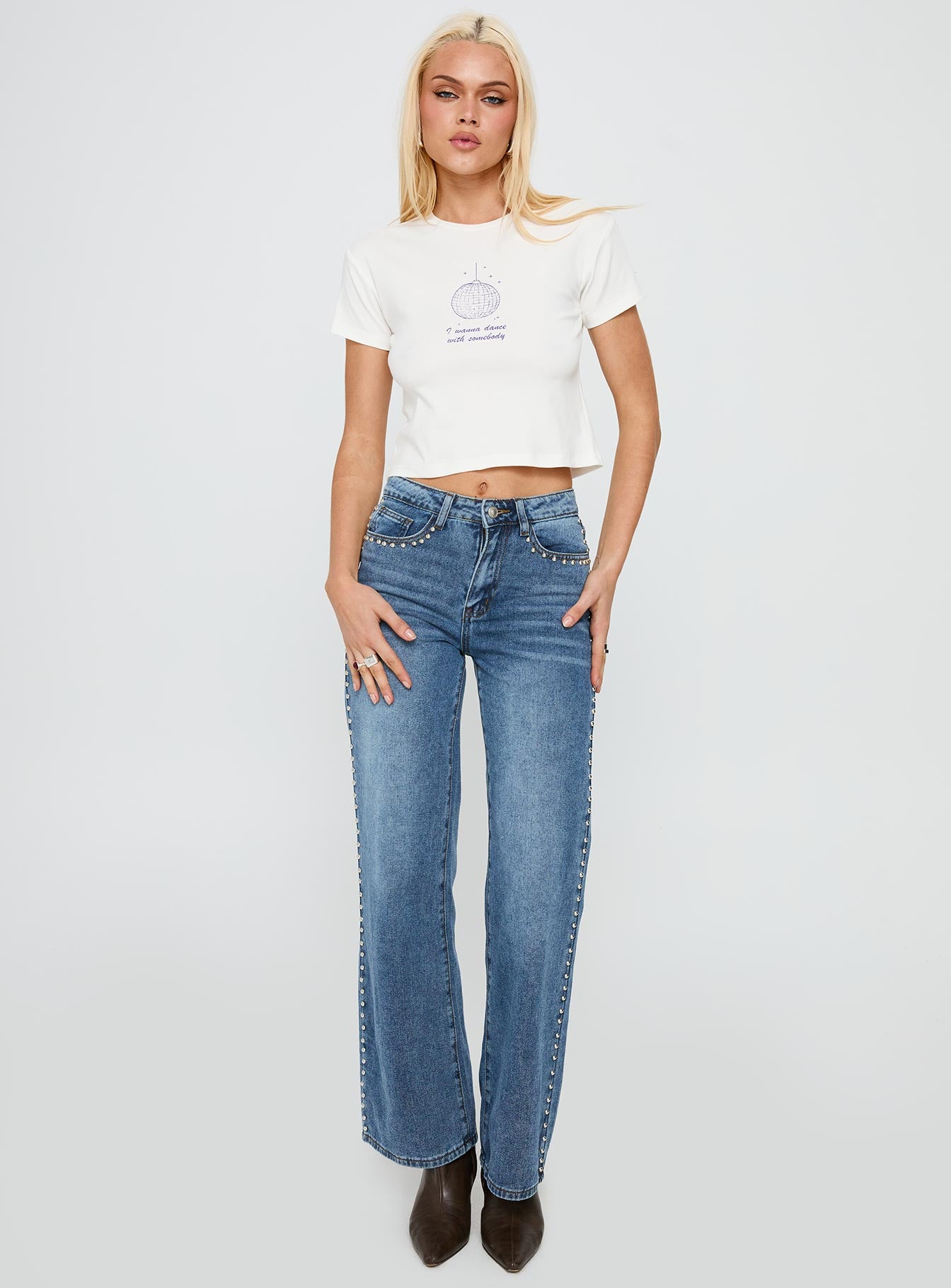 My Girl Graphic Top White、mySite、solidvoid