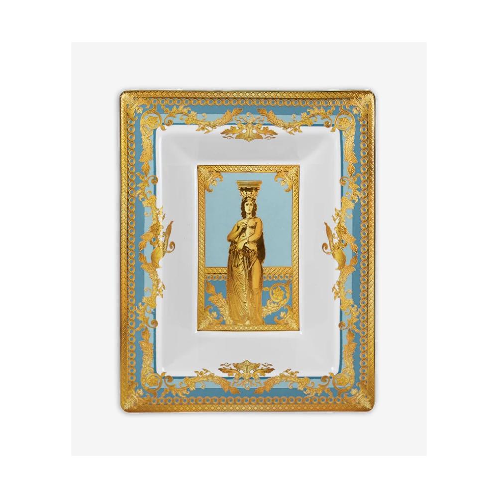 BACI MILANO - Svuotatasche Rettangolare Minerva Azzurra In Porcellana 19,5X15,5 Cm、mySite、fannypackpong