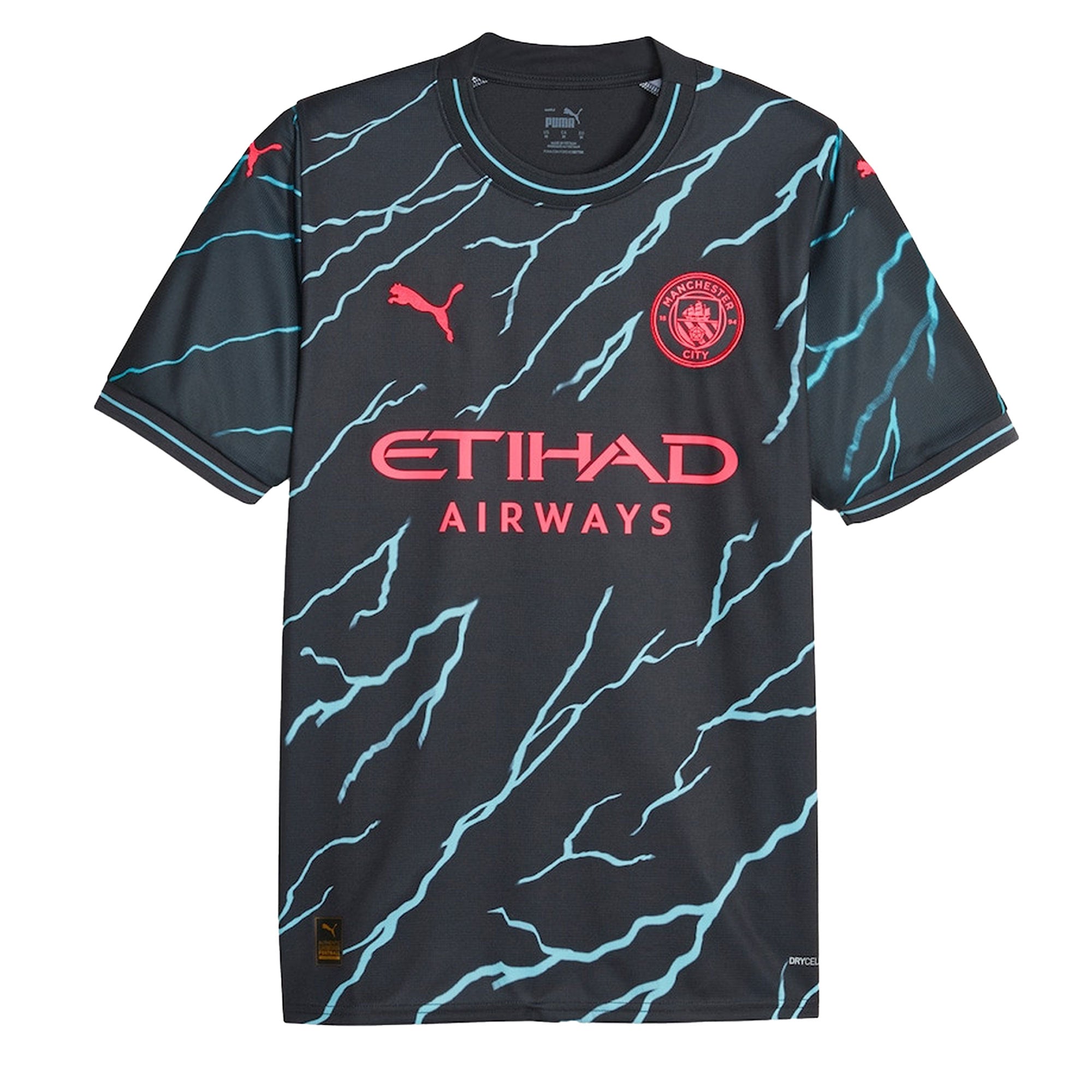 PUMA Men's Manchester City 2023/24 Third Jersey w/ Haaland #9 Printing、mySite、bottomscart