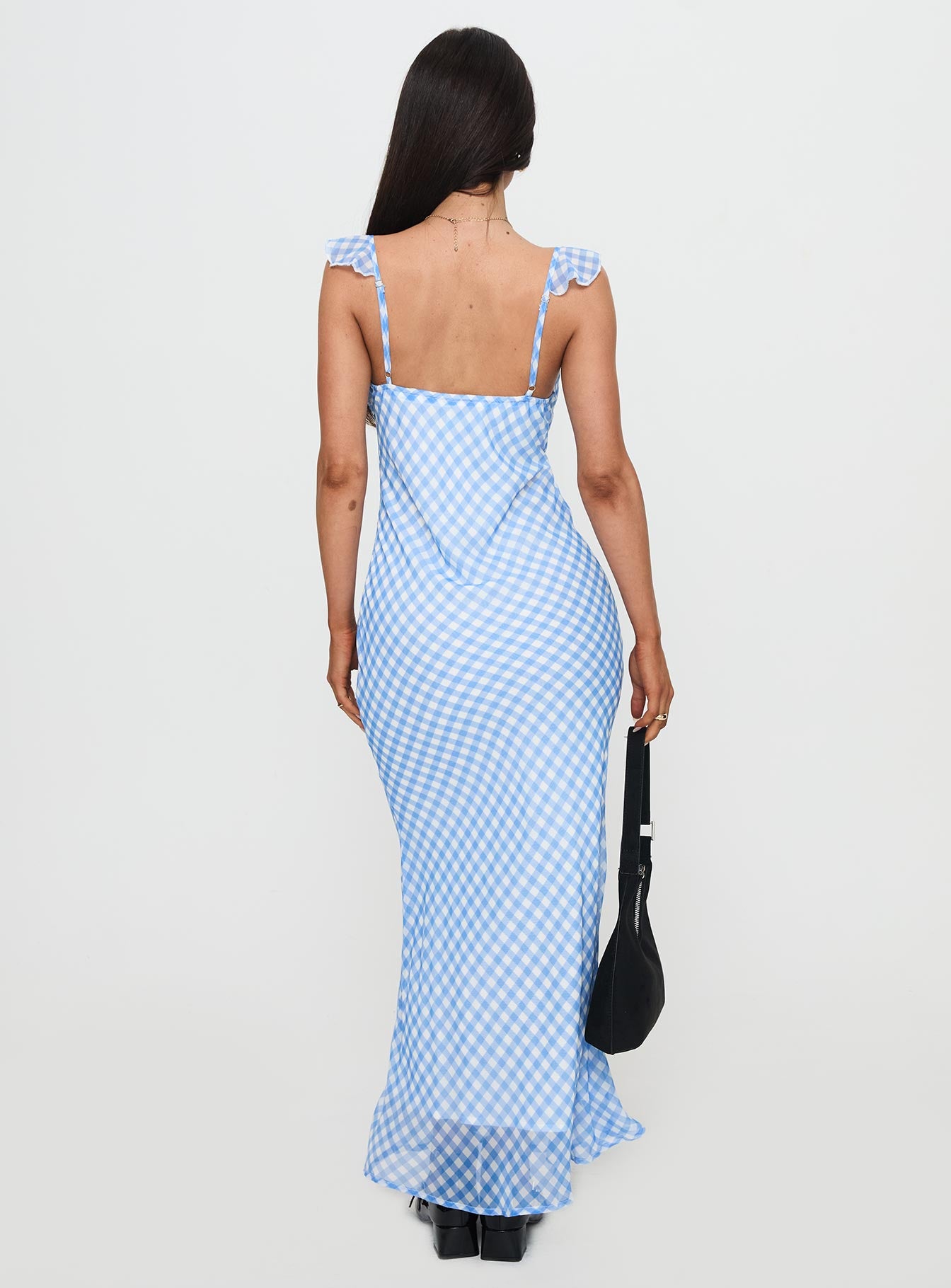 Brigette Maxi Dress Blue Gingham、mySite、solidvoid
