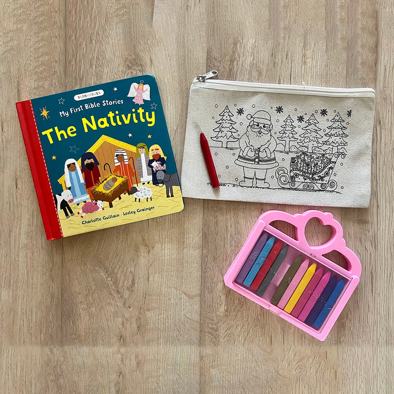 Diy Colouring Pouch | Santa Claus Printed、mySite、camillekostekn