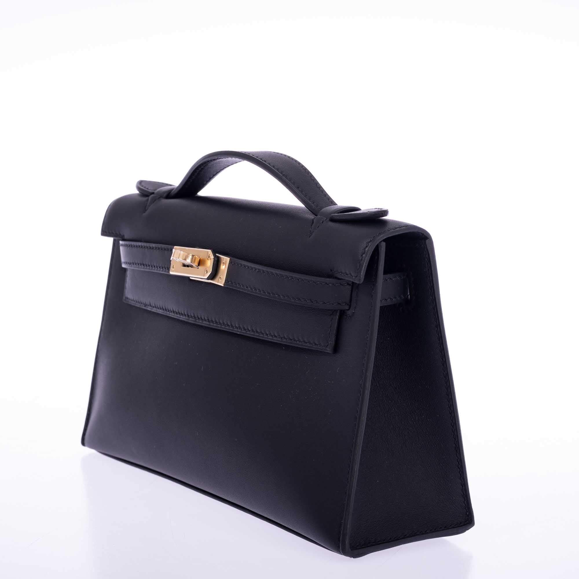 Hermès Kelly Mini Pochette Black Swift Permabrass Hardware、mySite、garminoutage.com