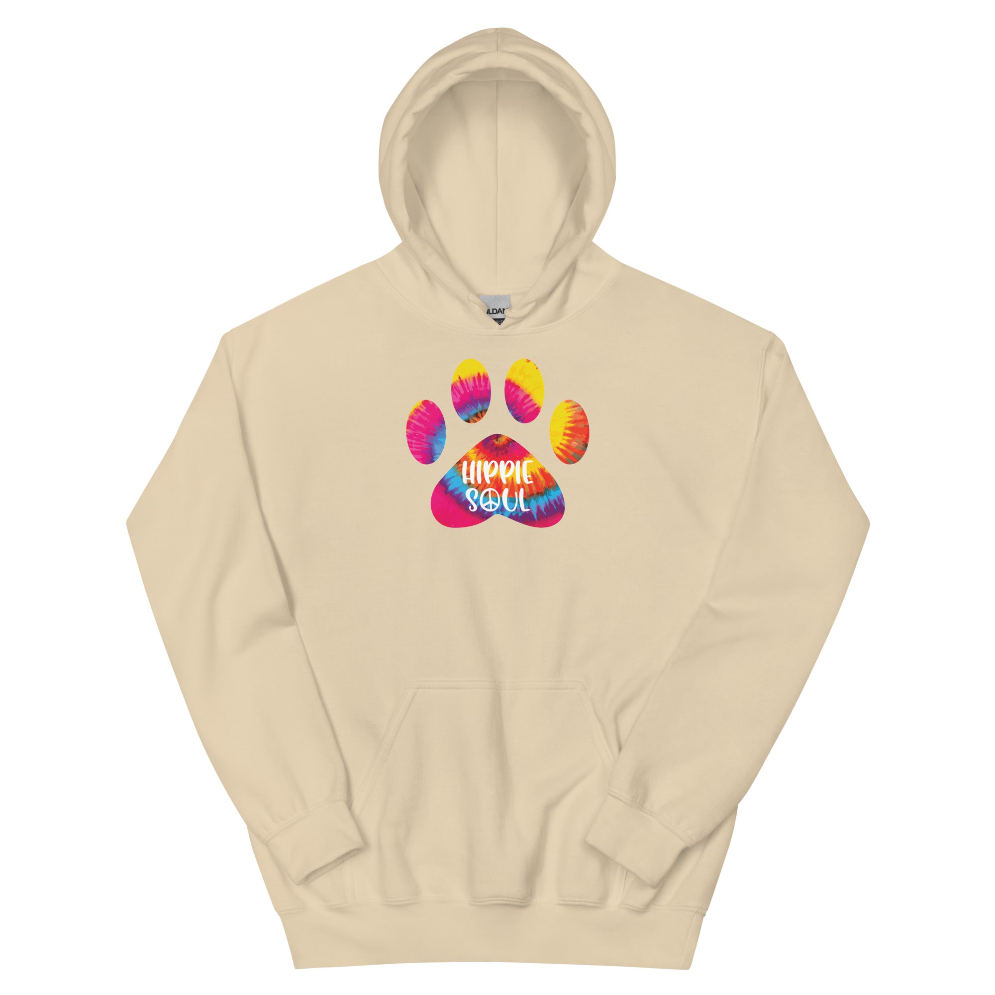 Hippie Soul Paw Print Hoodie、mySite、camillekostekn