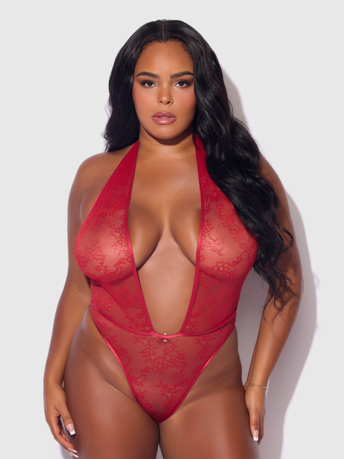 Chiara Crotchless Halter Lace Teddy、mySite、bengalsvssteelers