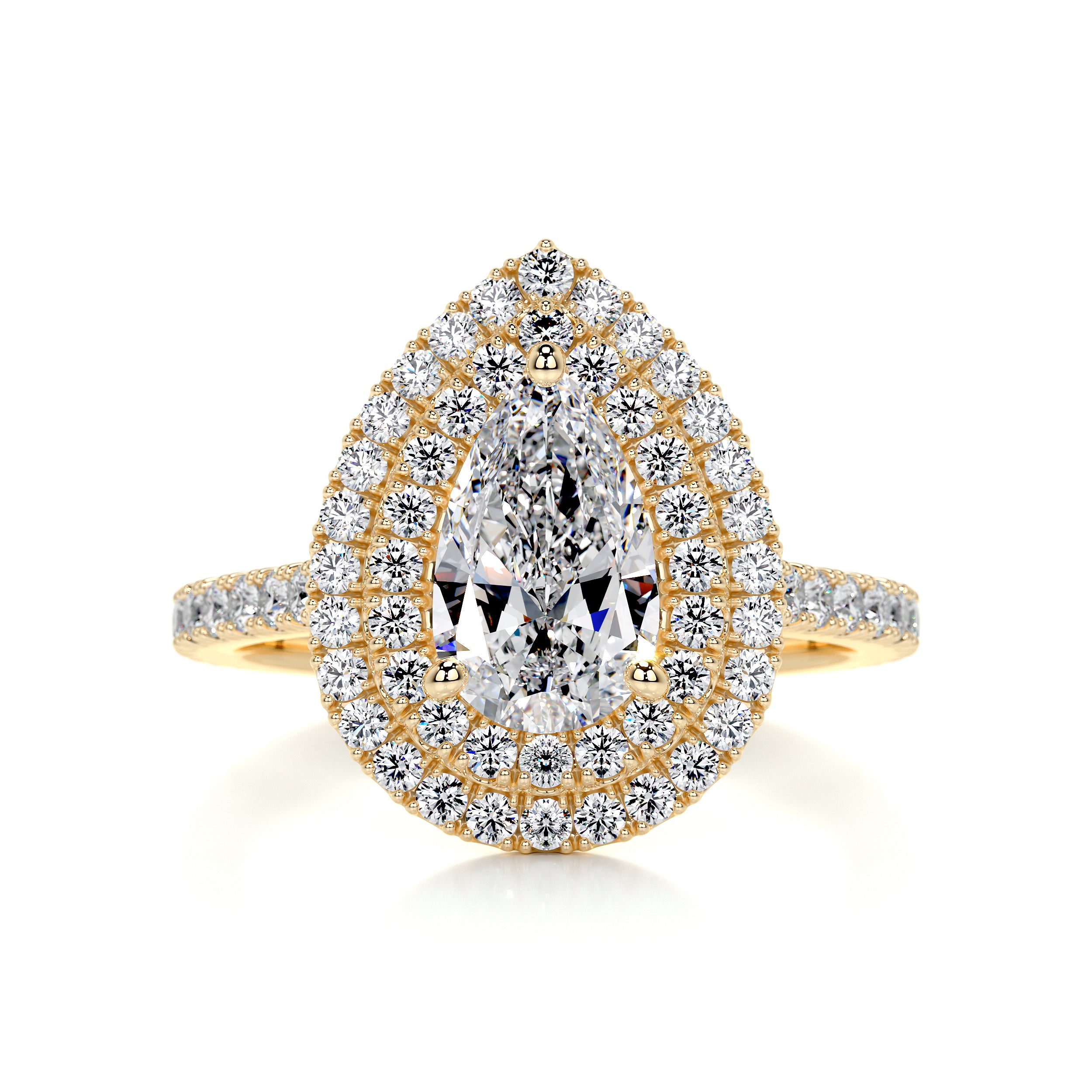 Gloria Diamond Engagement Ring -18K Yellow Gold、mySite、hinf8tx79