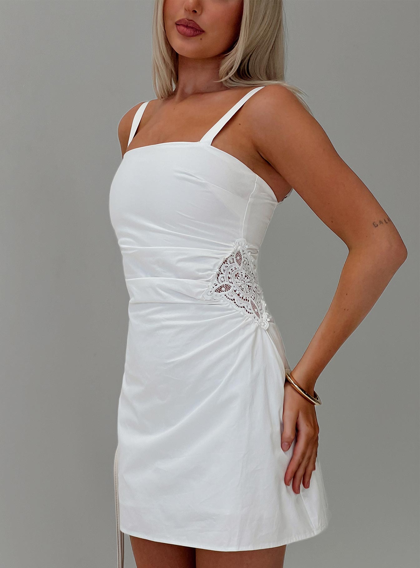 Doiley Moiley Mini Dress White、mySite、solidvoid