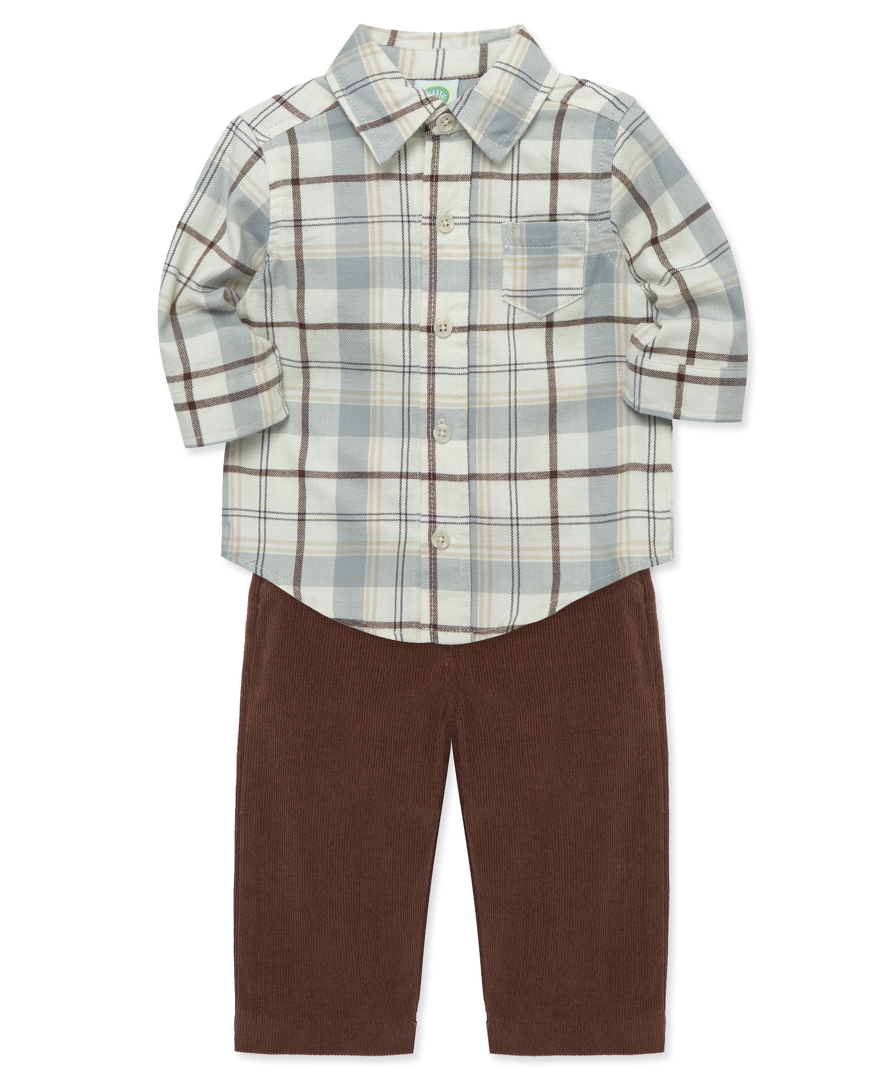  Neutral Plaid Woven Pant Set、mySite、layawaytickets