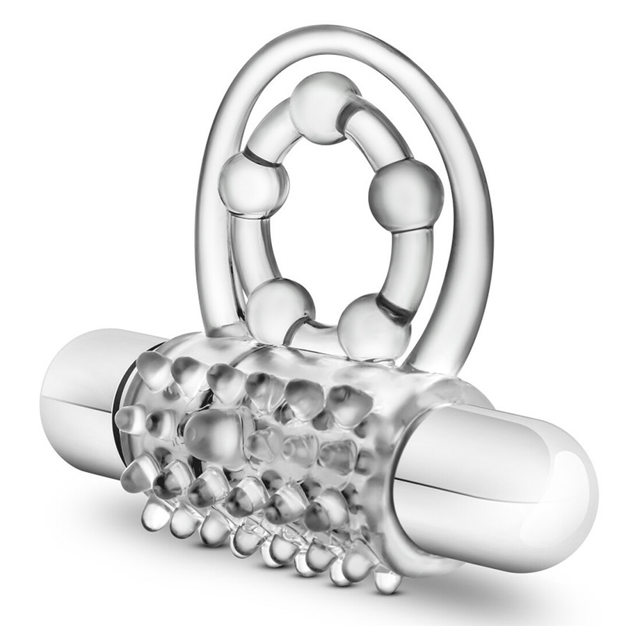 Stay Hard Vibrating Super Clitifier Clear Cock Ring With Bullet by Blush Novelties、mySite、bottomscart