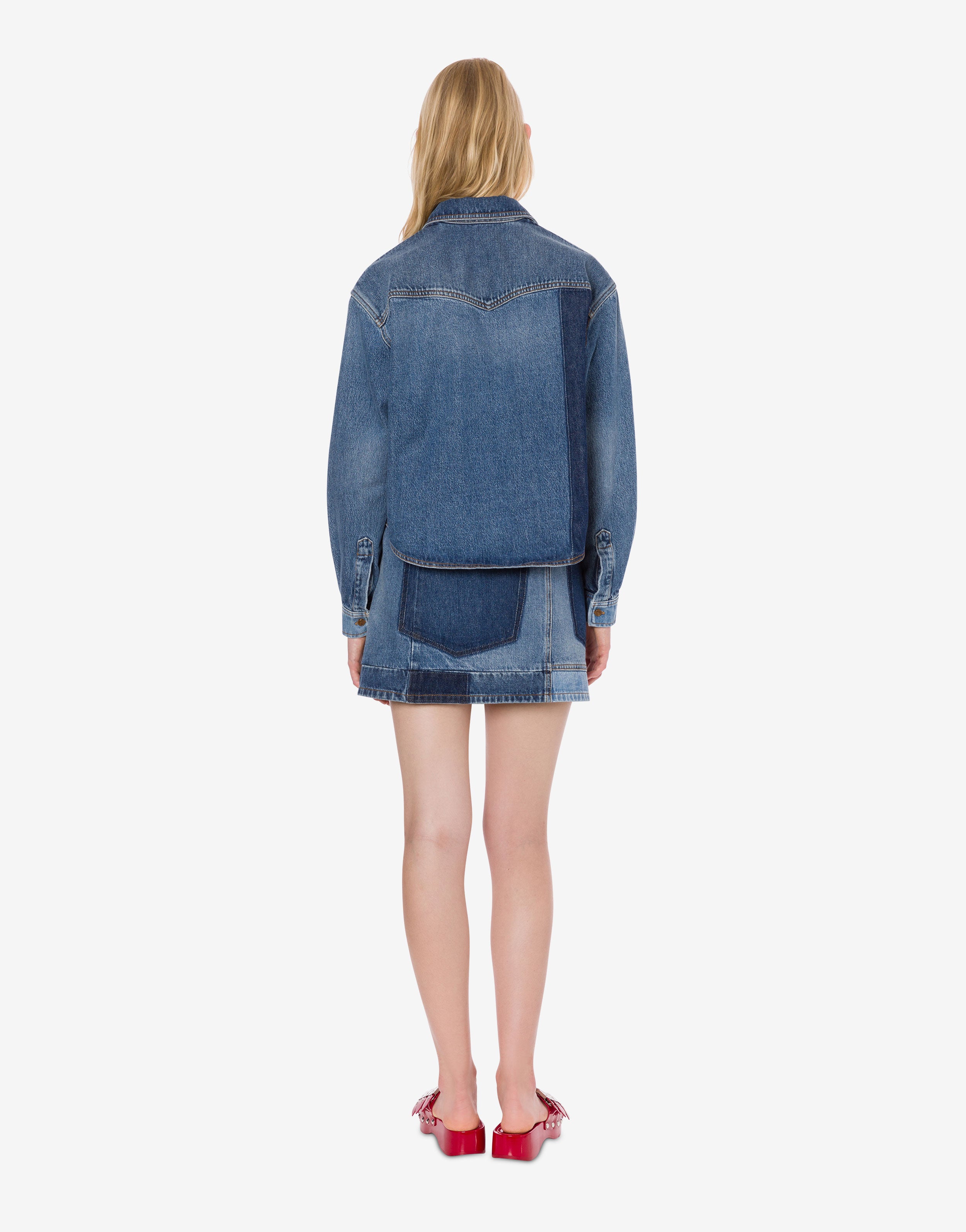 Camicia in denim patchwork、mySite、aoinhome