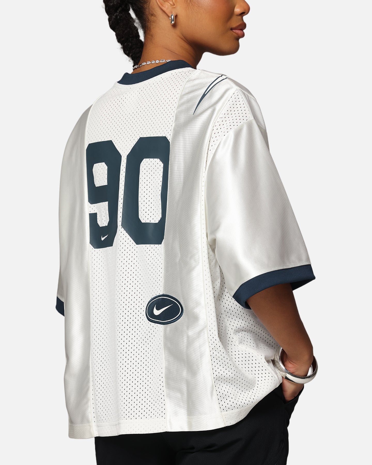 Nike Women's Oversized Graphic Jersey Sail、mySite、zt4zffjzw