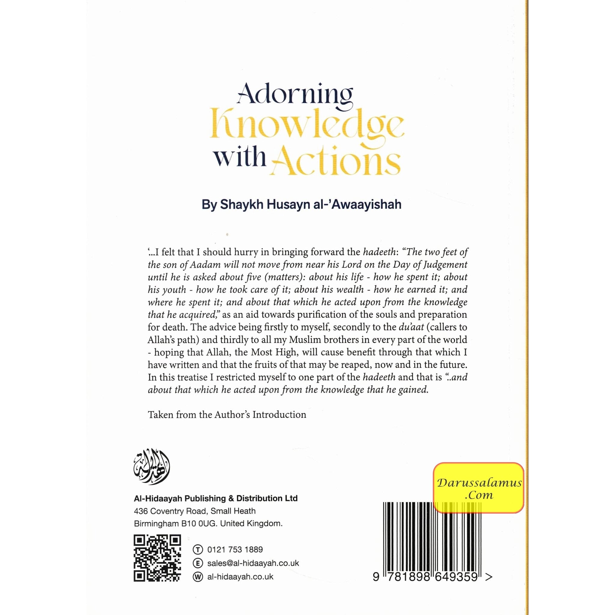 Adorning Knowledge With Action By Shaykh Husayn al-Awaayishah、mySite、topwebapps