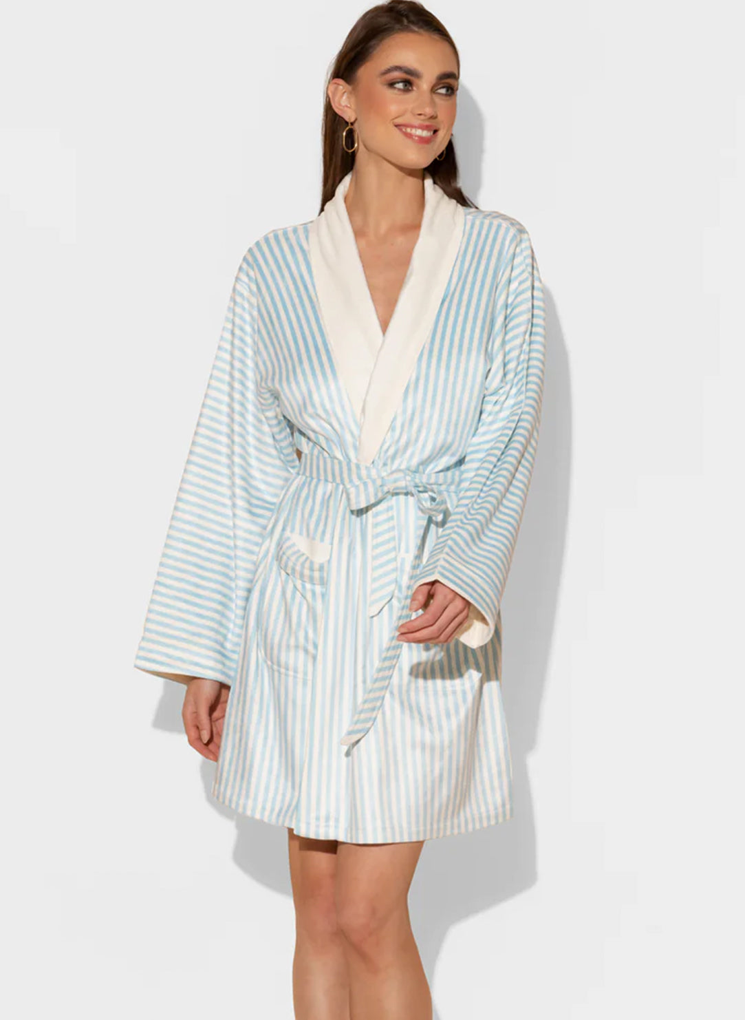  Blue Stripes Short Robe、mySite、justintrudeaud