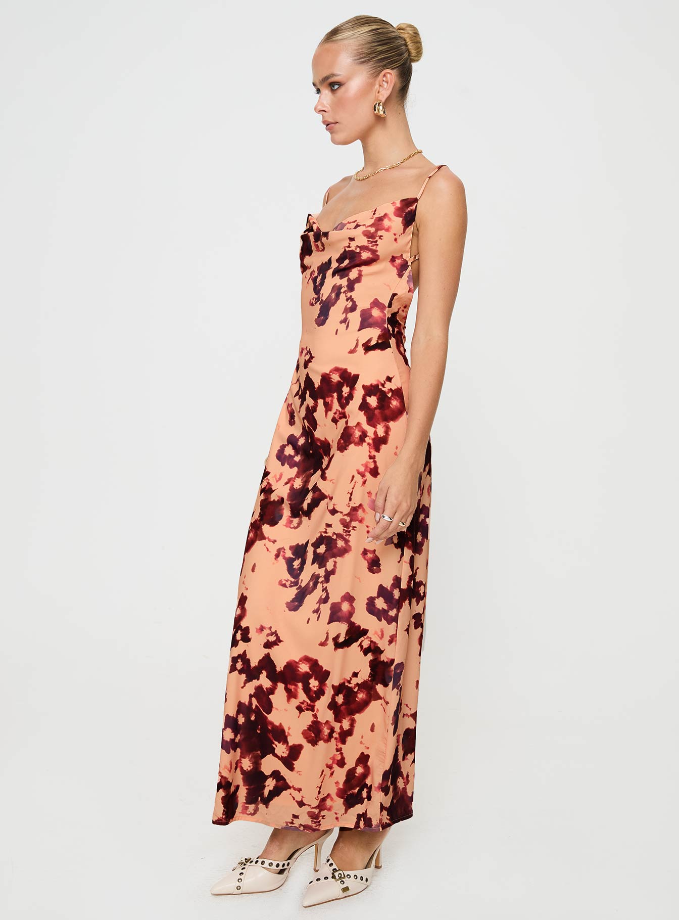 Gracele Maxi Dress Pink Floral、mySite、solidvoid