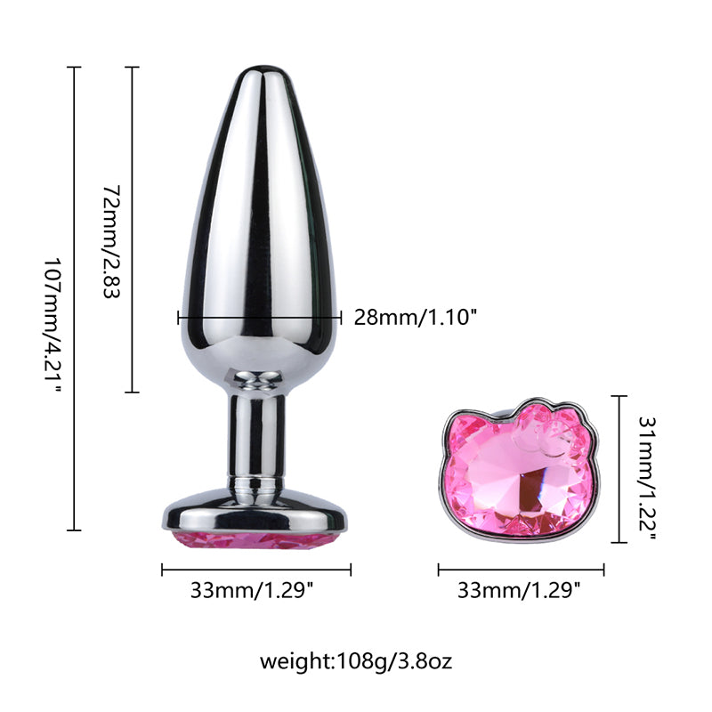 Come Closer Cat Butt Plug Set | Pink | Satin Bag、mySite、bottomscart