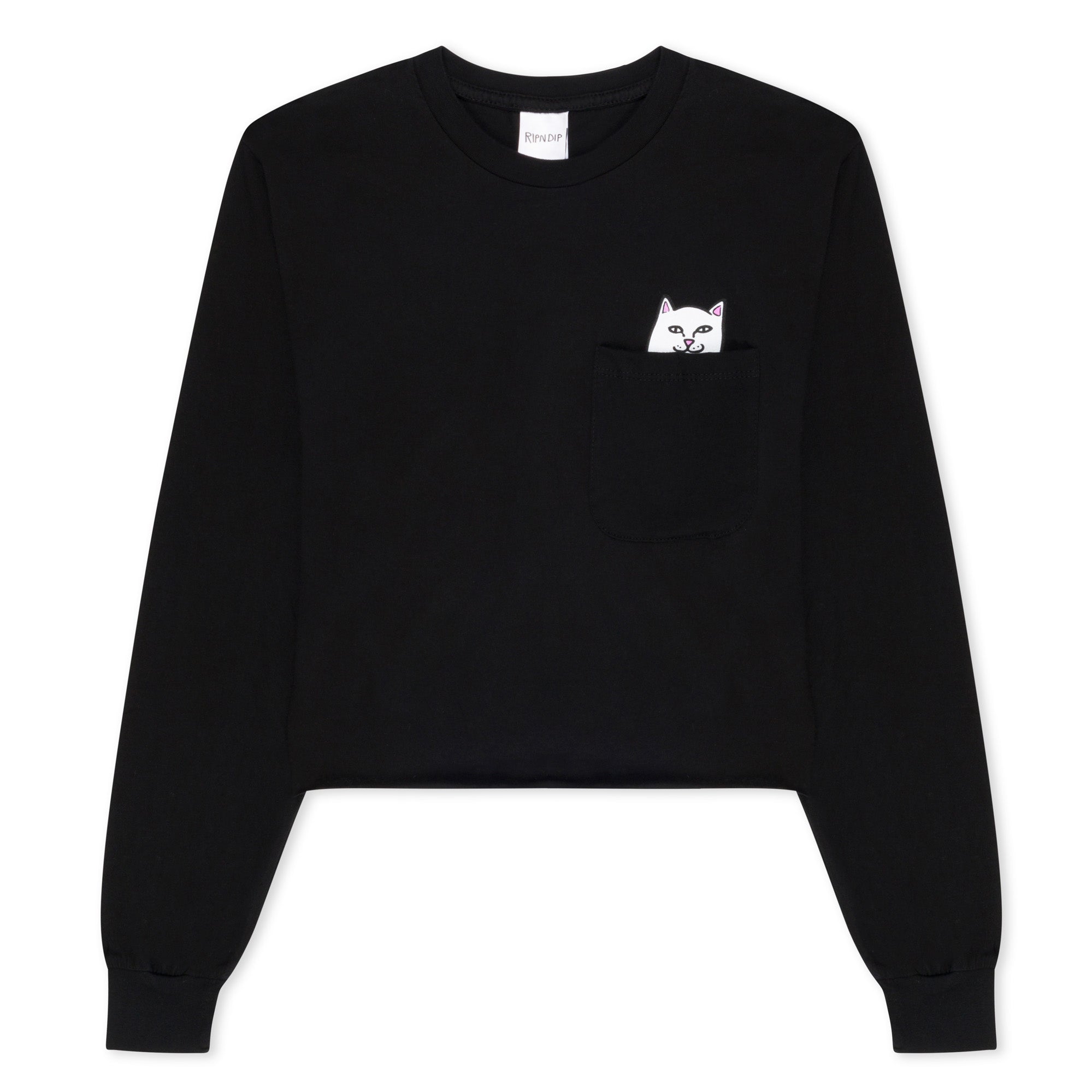  Lord Nermal Cropped Pocket Tee Long Sleeve (Black)、mySite、merchandisen