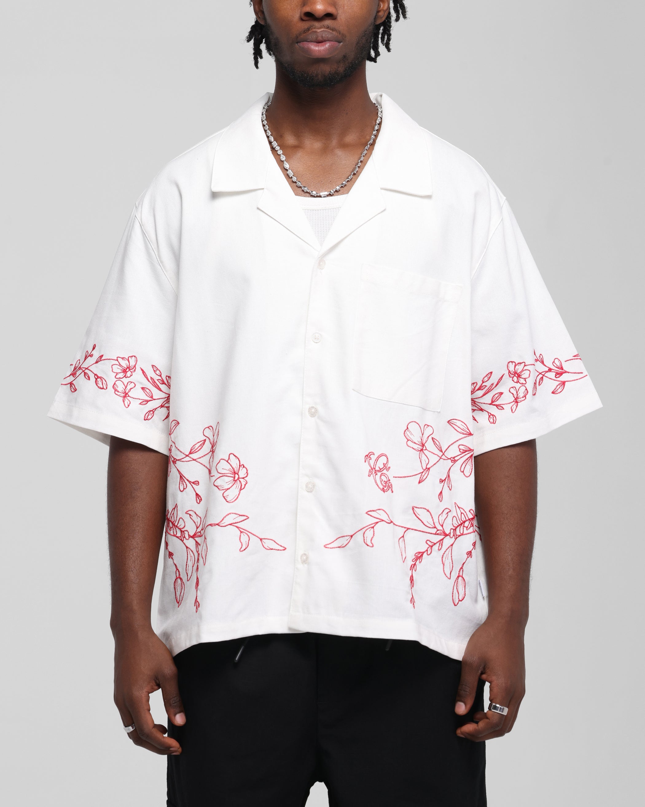 Carre Botanica Button Up Shirt Off White、mySite、zt4zffjzw