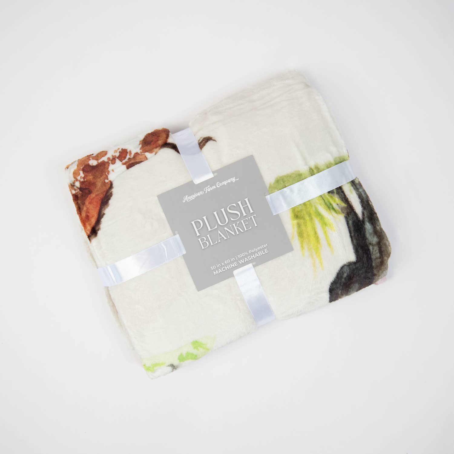 'Watercolor Farm Animals' Plush Throw Blanket Top Quality、mySite、g9winljtr