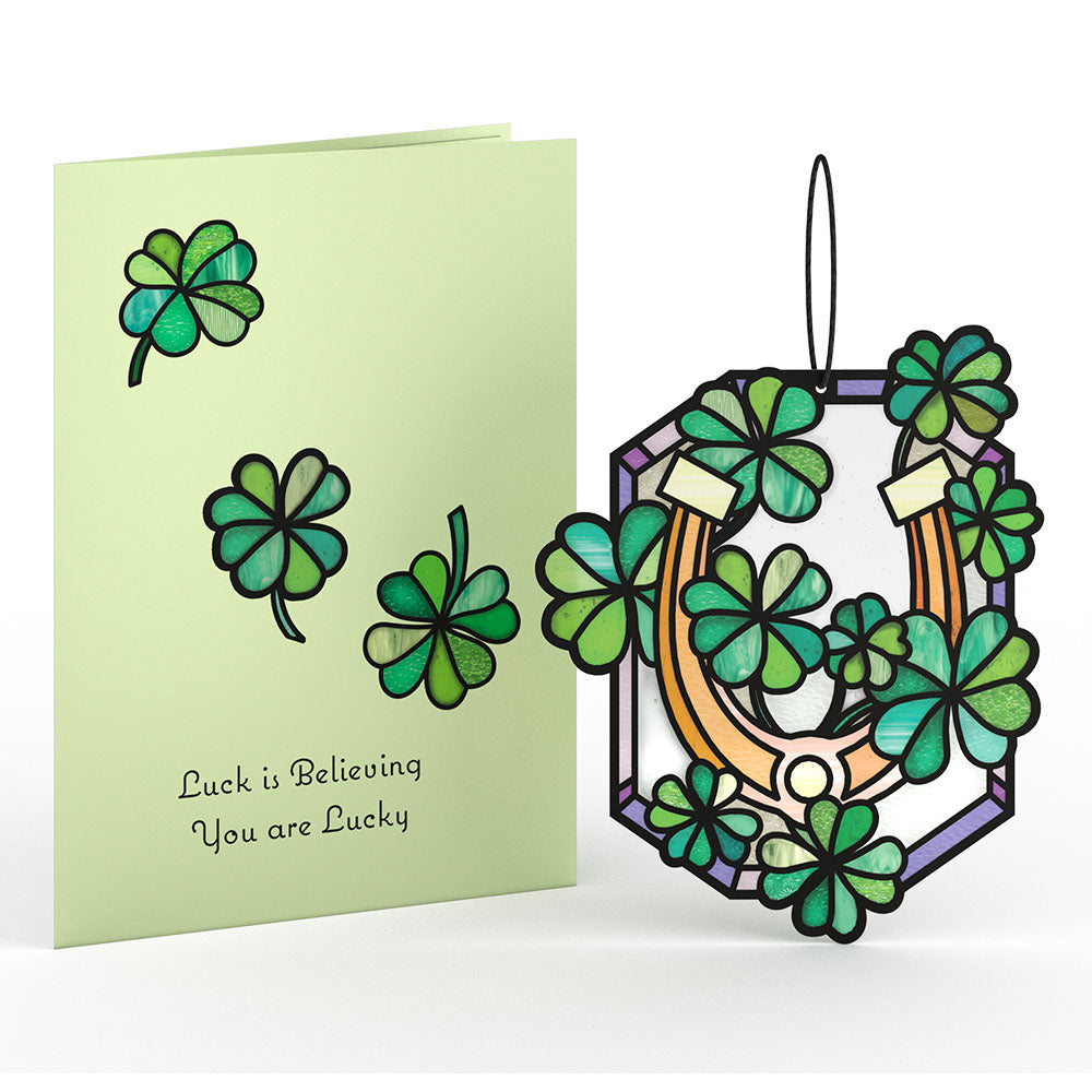 Lucky Shamrock Suncatcher Card、mySite、solidvoid