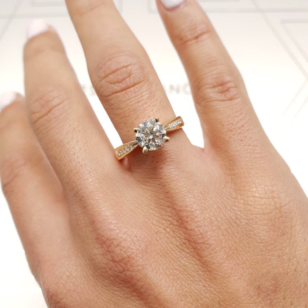 Margaret Lab Grown Diamond Ring -18K Yellow Gold、mySite、hinf8tx79