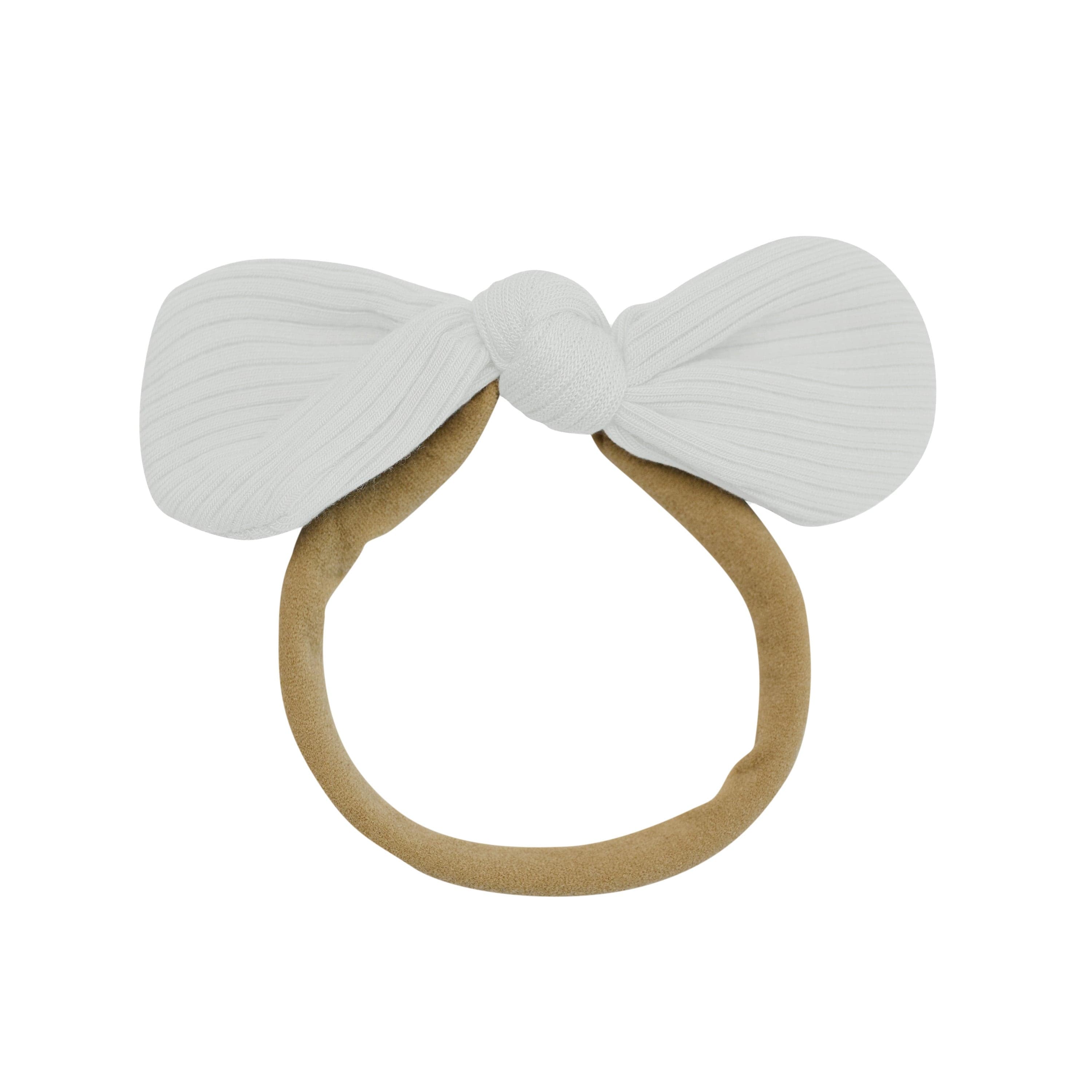  Ribbed Nylon Bow in Oat、mySite、layawaytickets