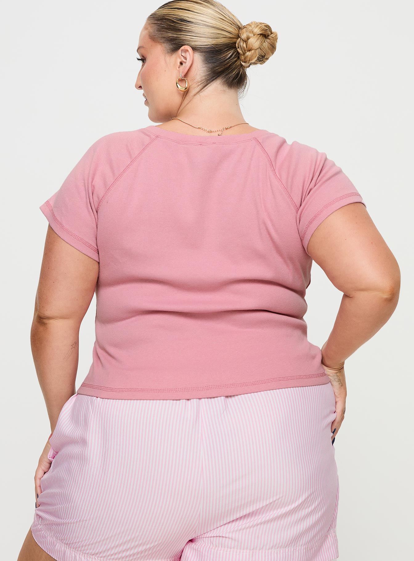 Breakfast Buffet Sleep Tee Pink Curve、mySite、solidvoid