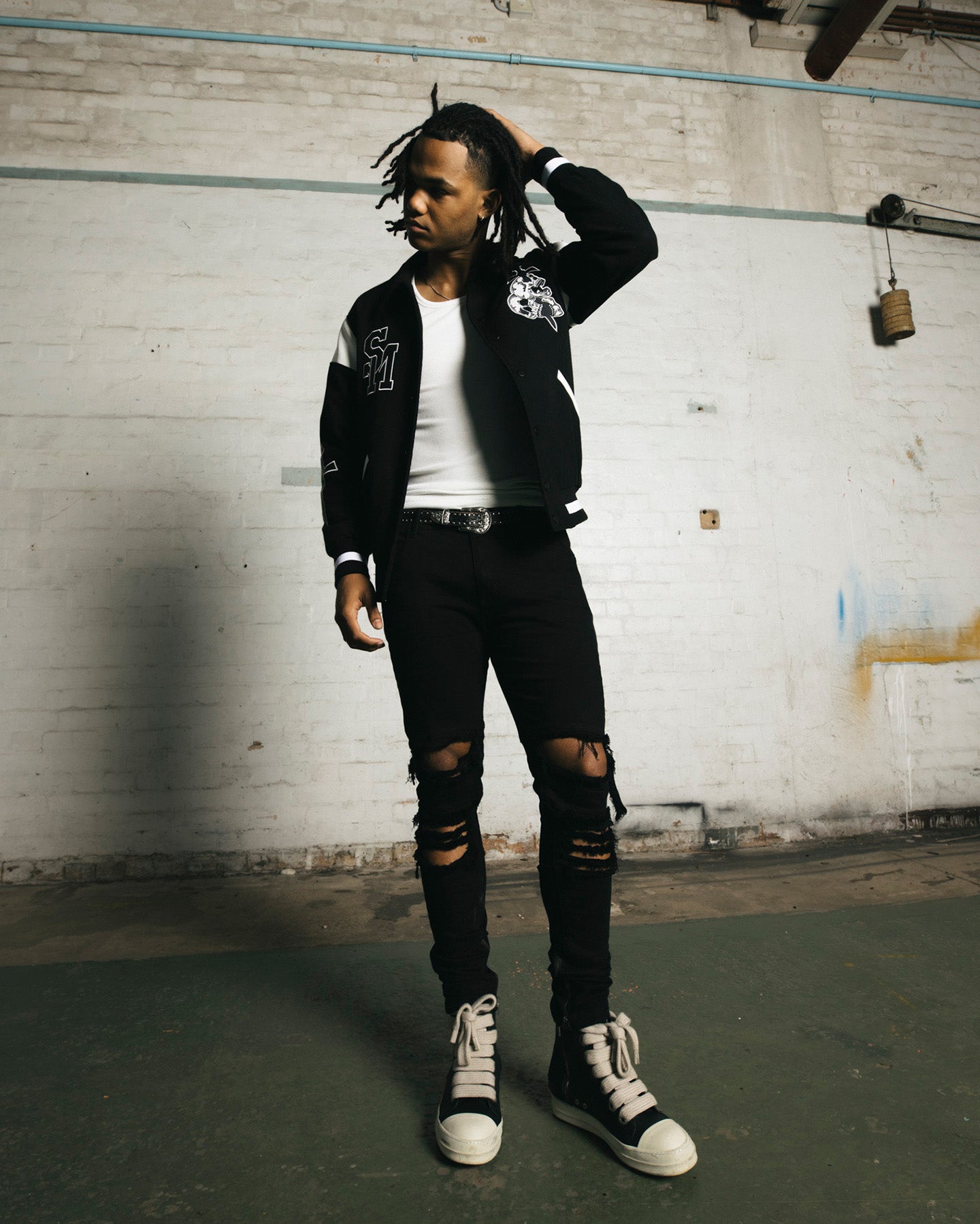 Saint Morta La Rambla Varsity Jacket Black/White、mySite、zt4zffjzw