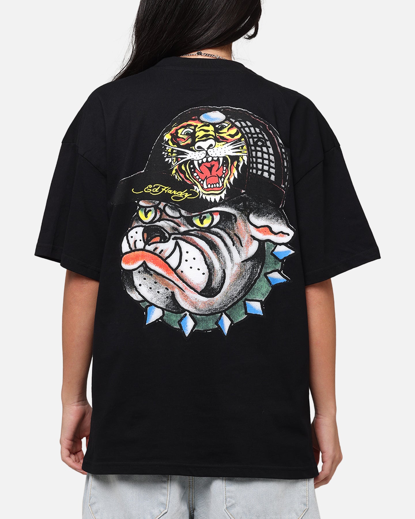 Ed Hardy Bulldog T-Shirt Black、mySite、zt4zffjzw