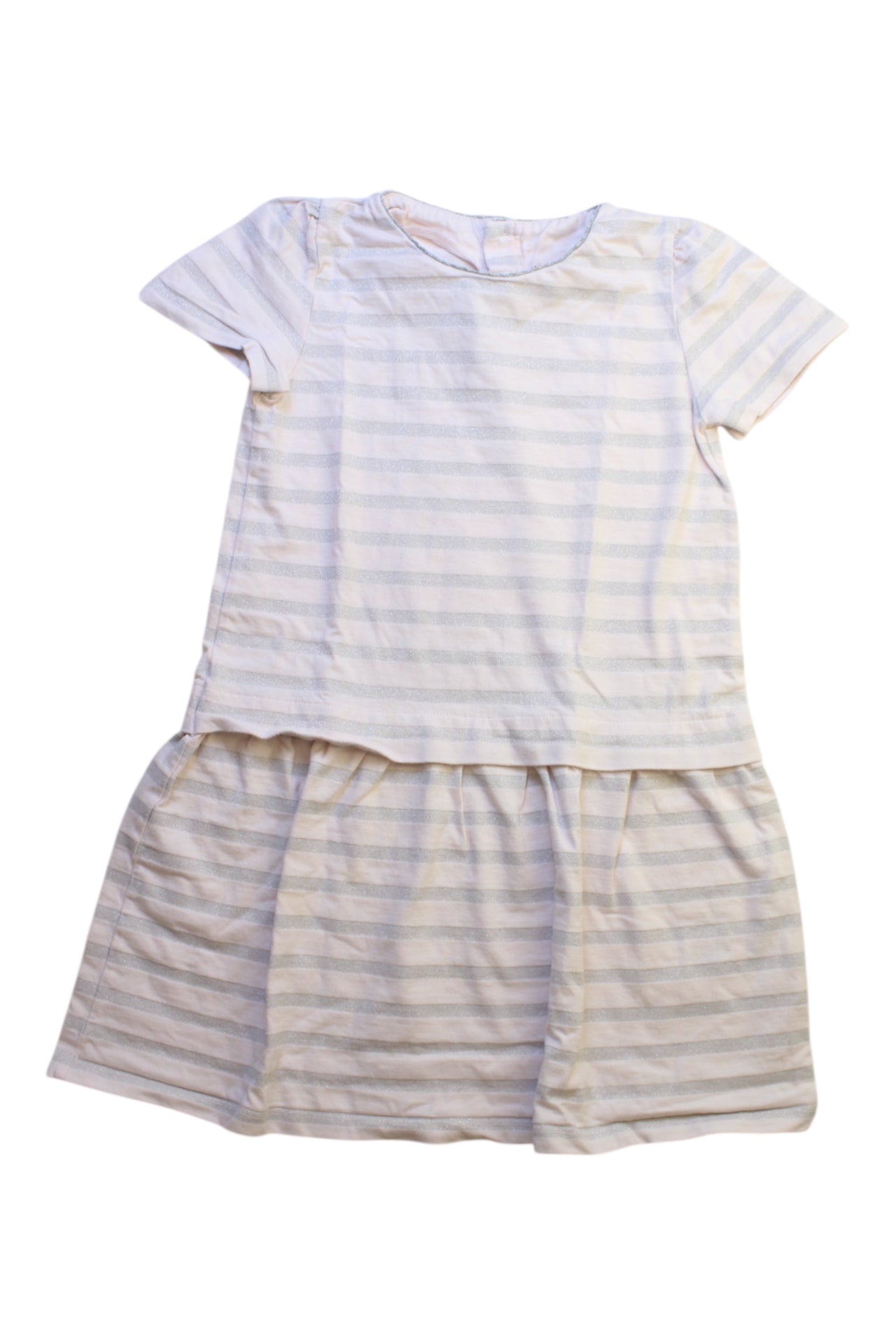 The Little White Company Striped Short Sleeve Dress 5-6T、mySite、g9winljtr