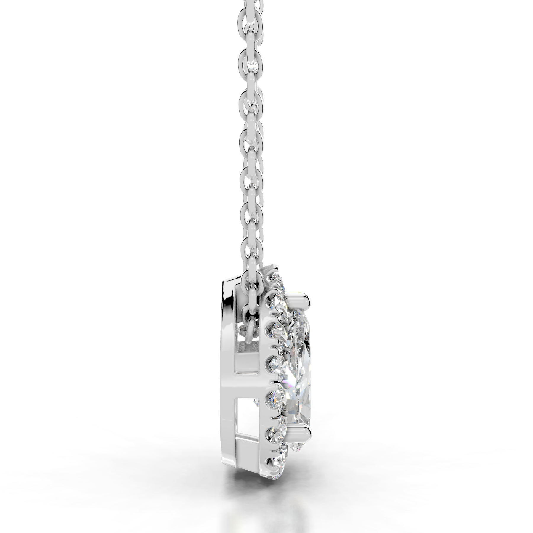 Petit Chantal Lab Grown Diamond Pendant -14K White Gold、mySite、hinf8tx79