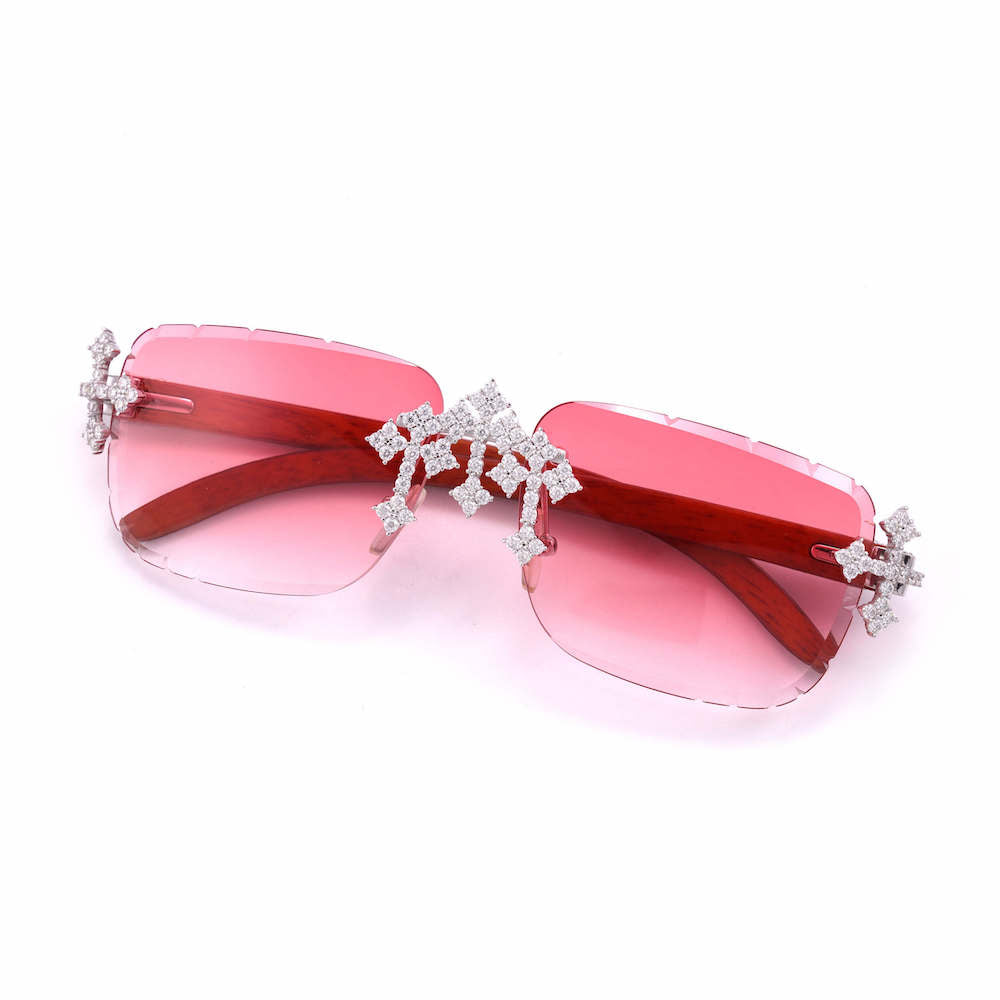 Moissanite Fleuree Cross Sunglasses 14K Gold、mySite、hinf8tx79