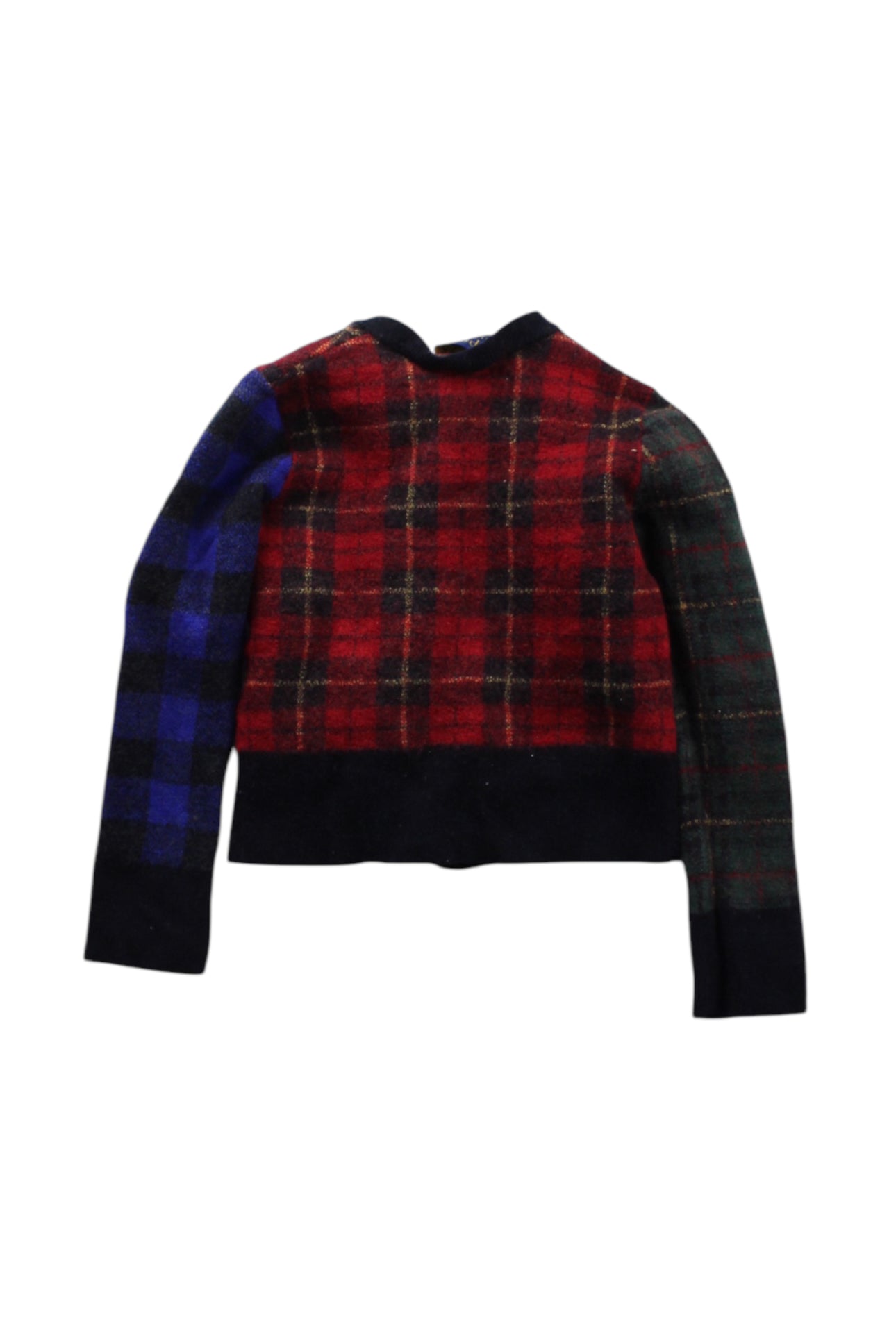 Polo Ralph Lauren Checkered Wool Cardigan, Size 7Y、mySite、g9winljtr