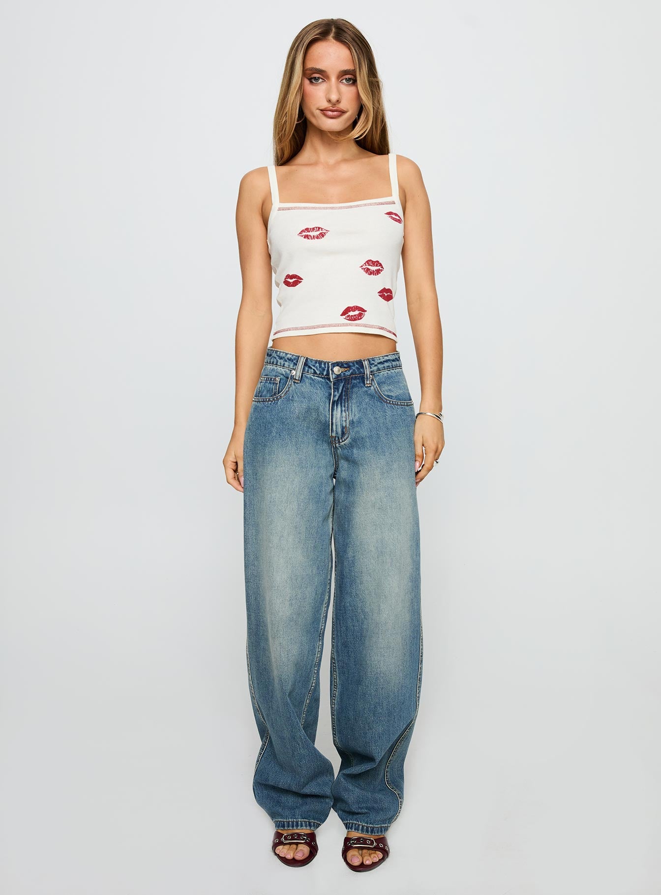 Smooches Graphic Top Cream、mySite、solidvoid