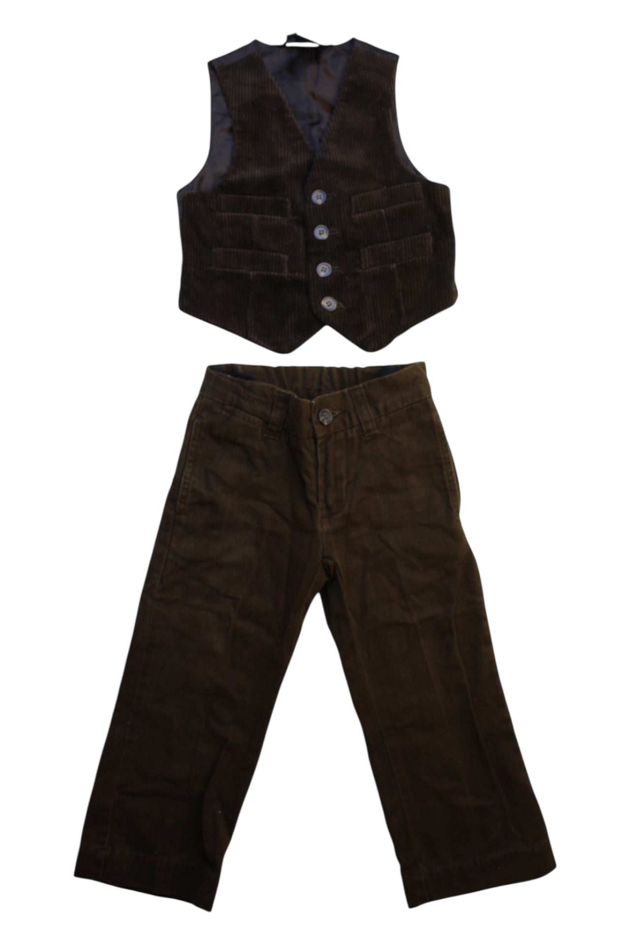 Polo Ralph Lauren Corduroy Vest And Pants Set - Size 2T、mySite、g9winljtr