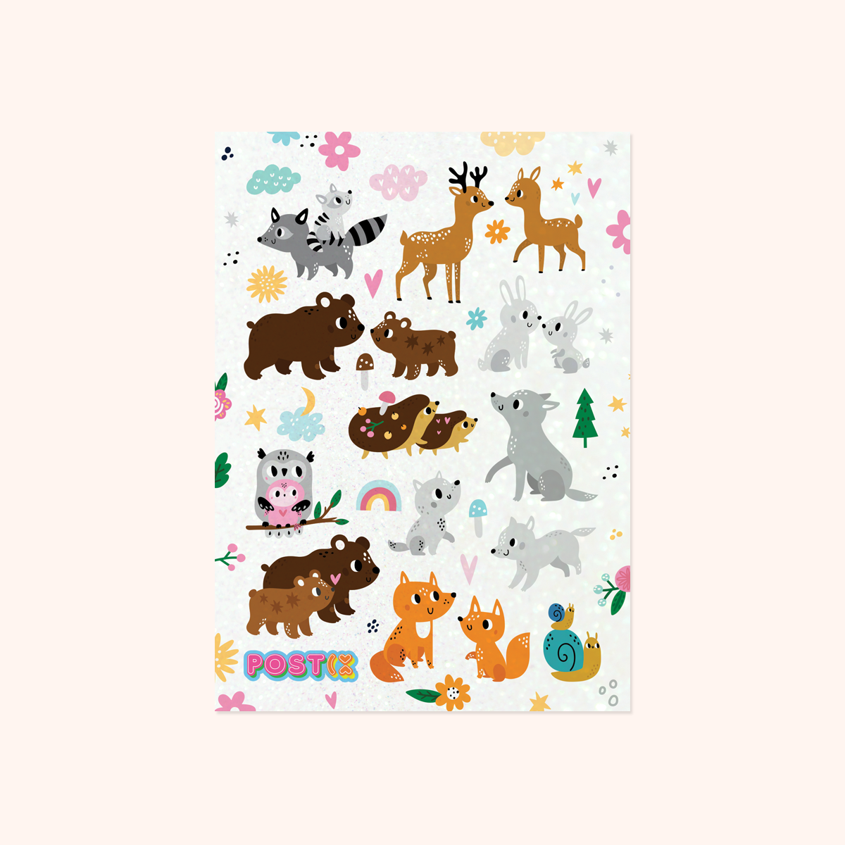  Kinship Creatures Glitter Sticker Sheet、mySite、ghnorth
