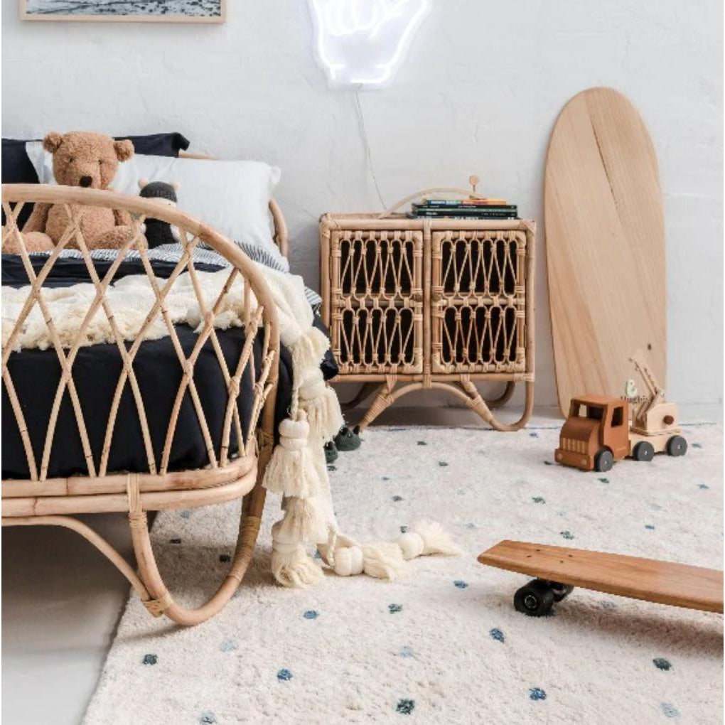 Cotton Berber Going Dotty Blue Washable Area Rug、mySite、gigharbornorthrealestate