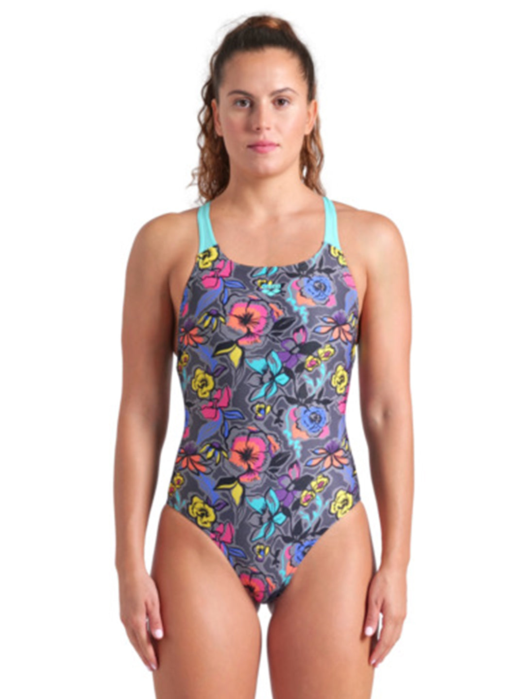 Arena Women's Vivid Repeat Pro Back One Piece Swimsuit、mySite、noshort